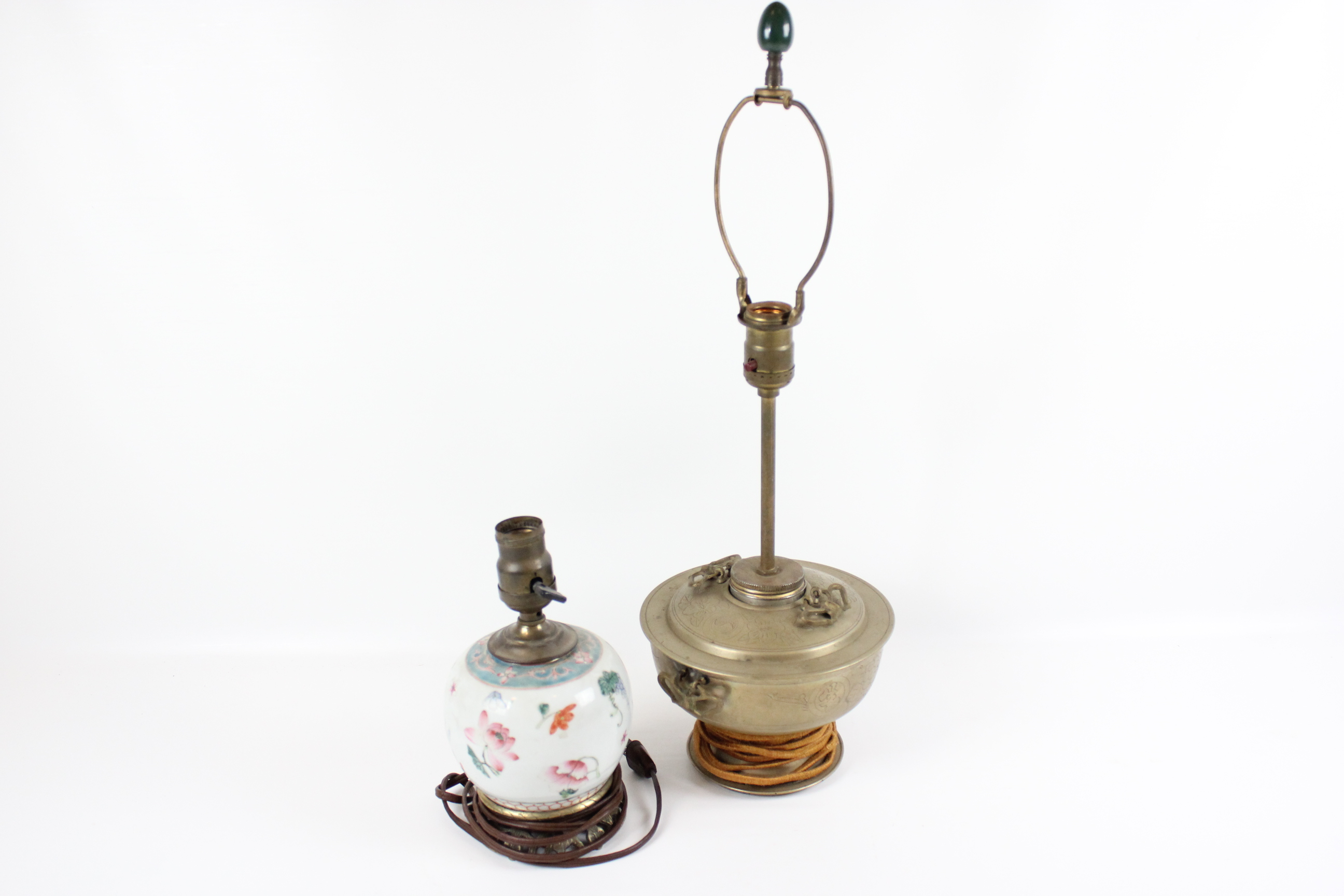 Set of Two Ornate Vintage Lamps