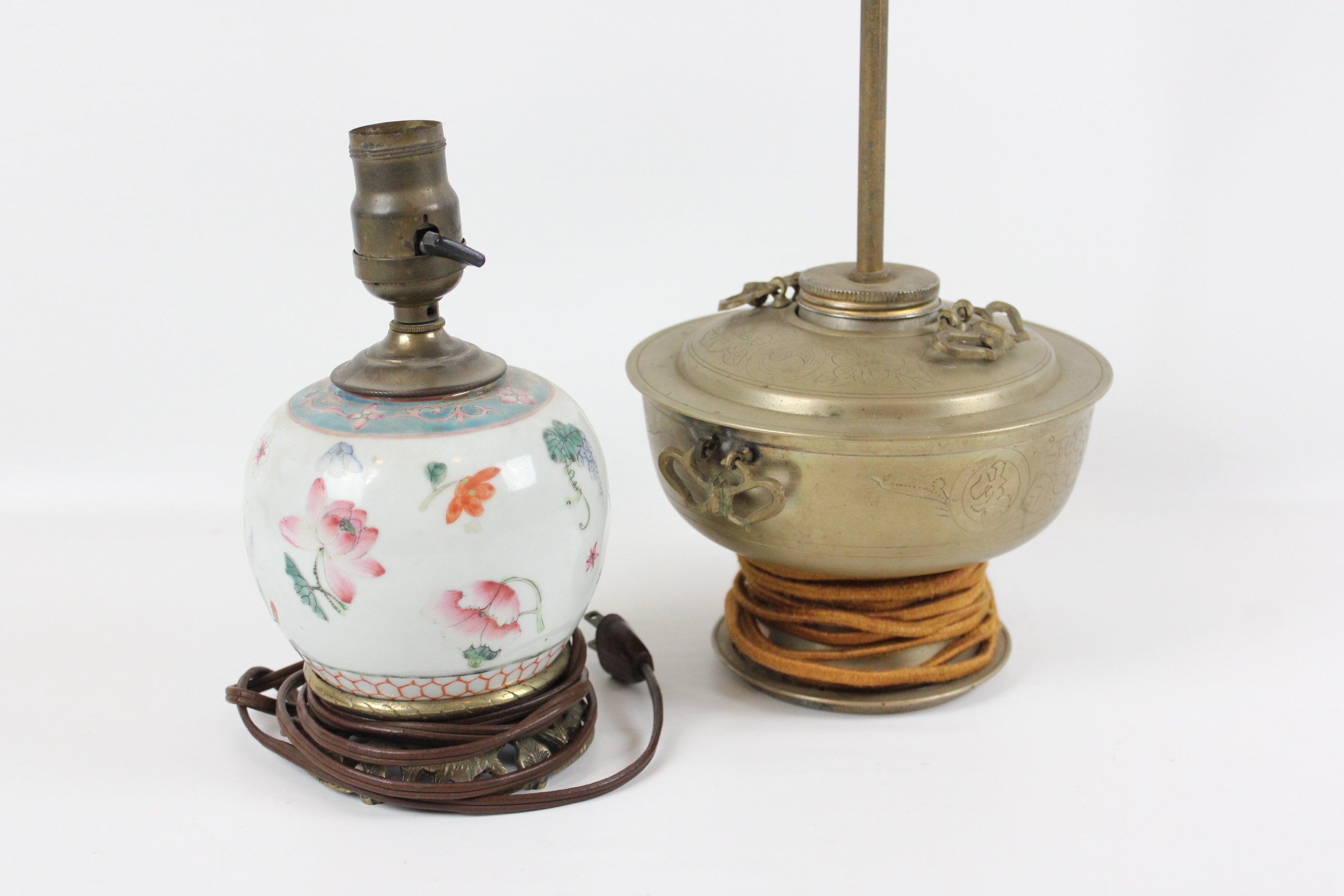 Set of Two Ornate Vintage Lamps
