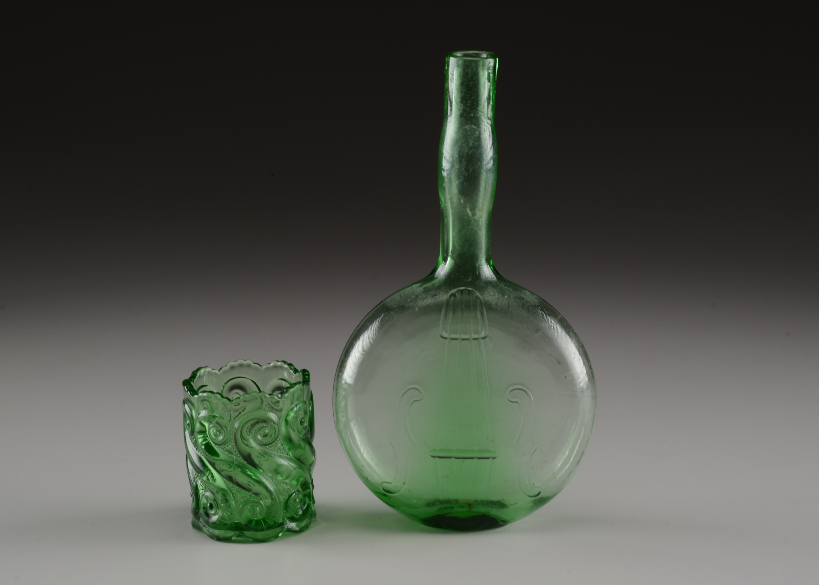 Vintage Green Tint Glass Pieces