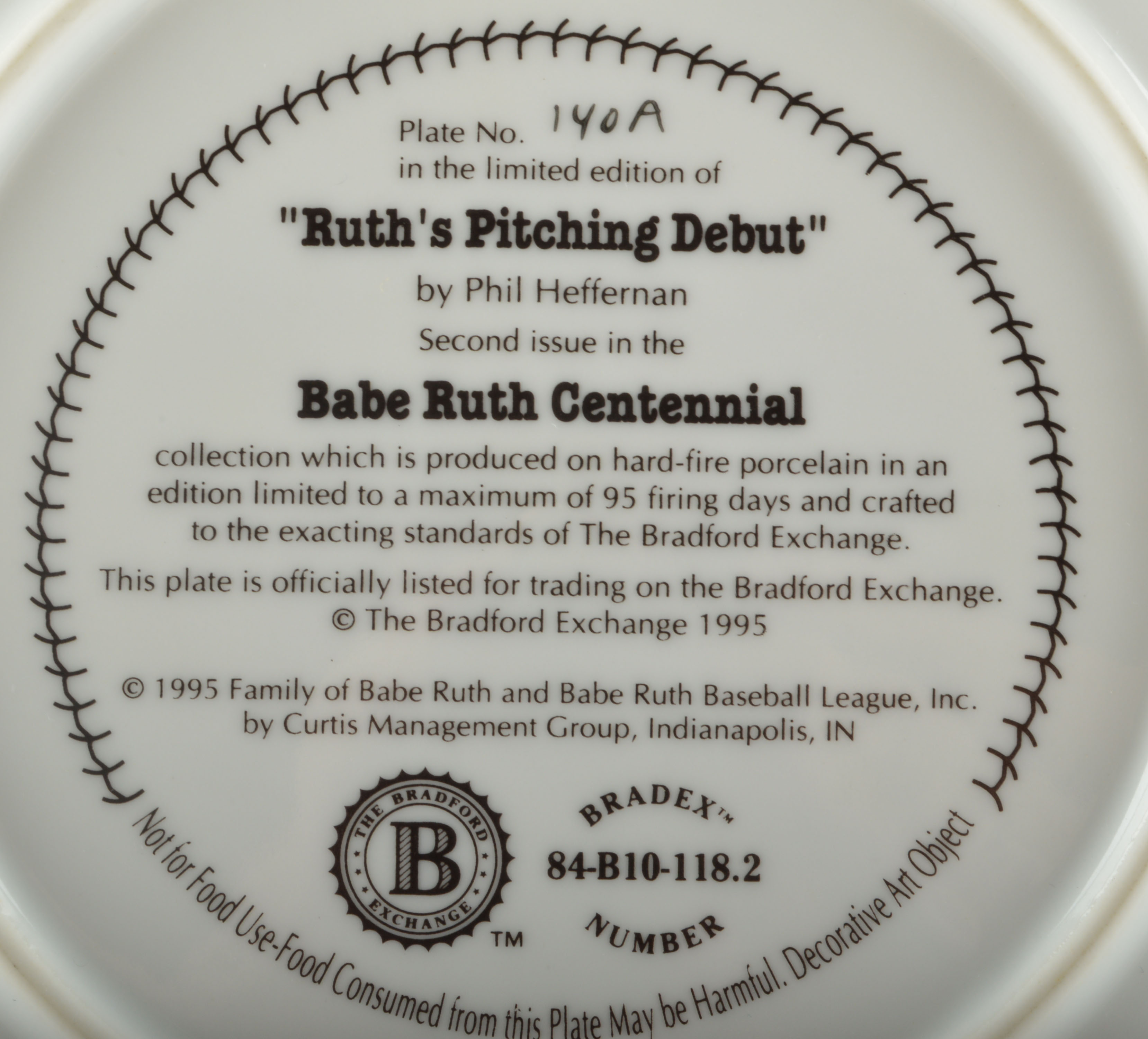 Vintage Waite Hoyt "Babe Ruth As I knew Him" Magazine and Two Babe Ruth Plates