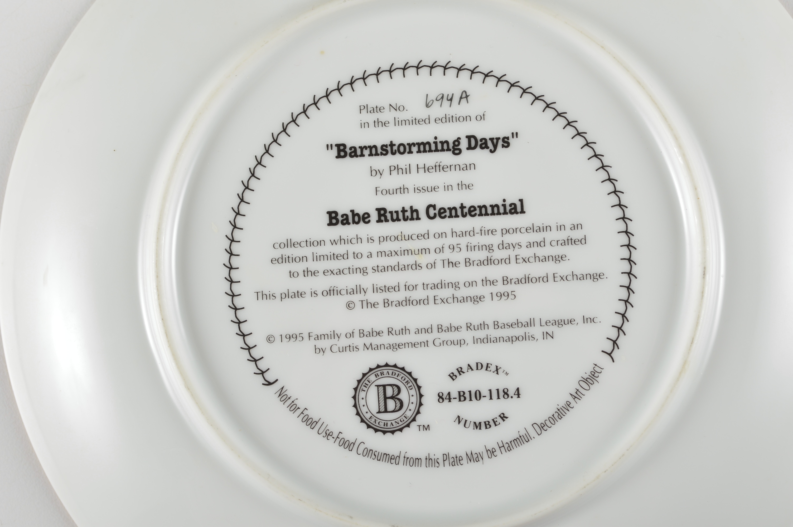 Vintage Waite Hoyt "Babe Ruth As I knew Him" Magazine and Two Babe Ruth Plates