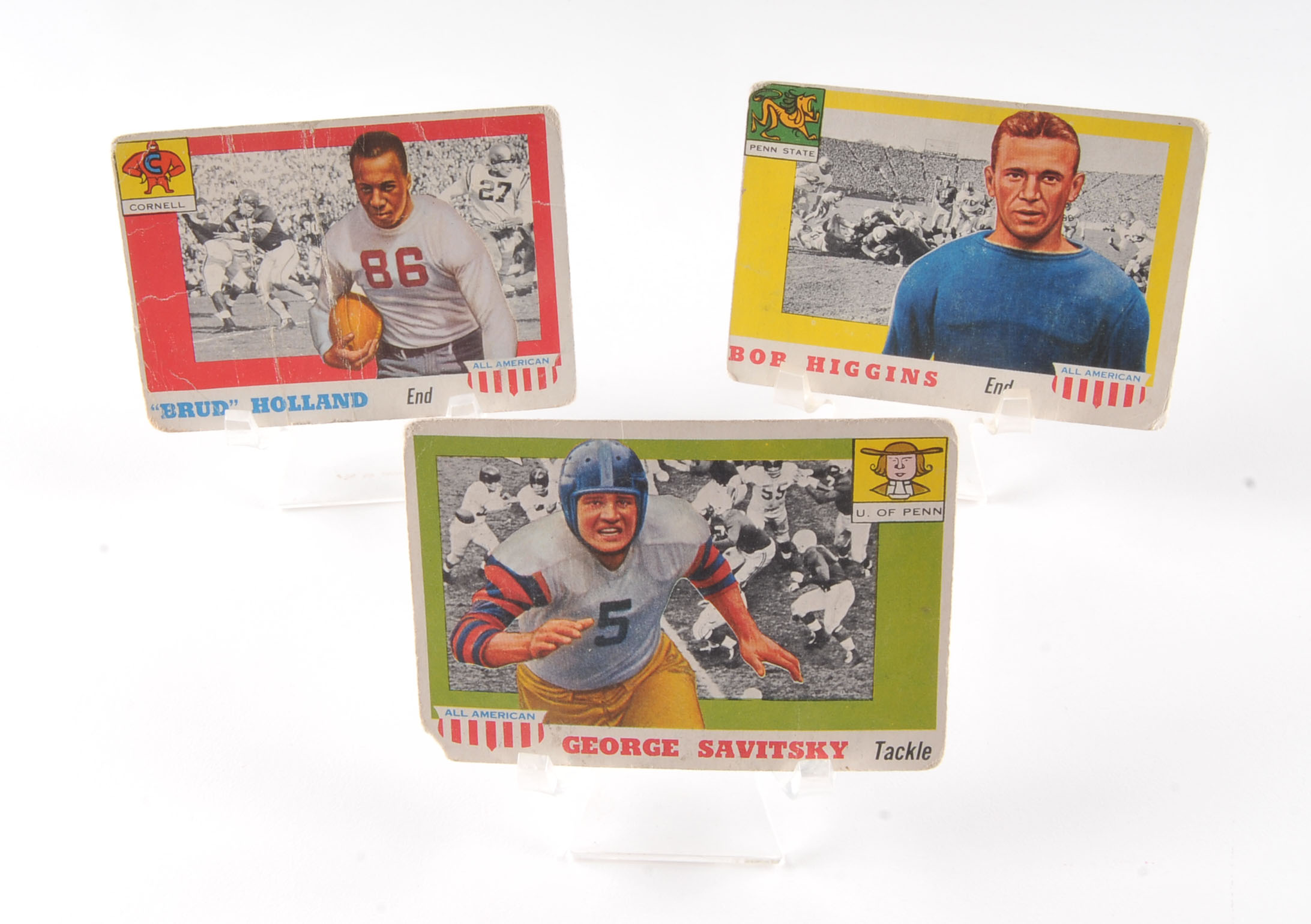 Lucky 13 1955 Topps College All-American Football Cards with Sid Luckman