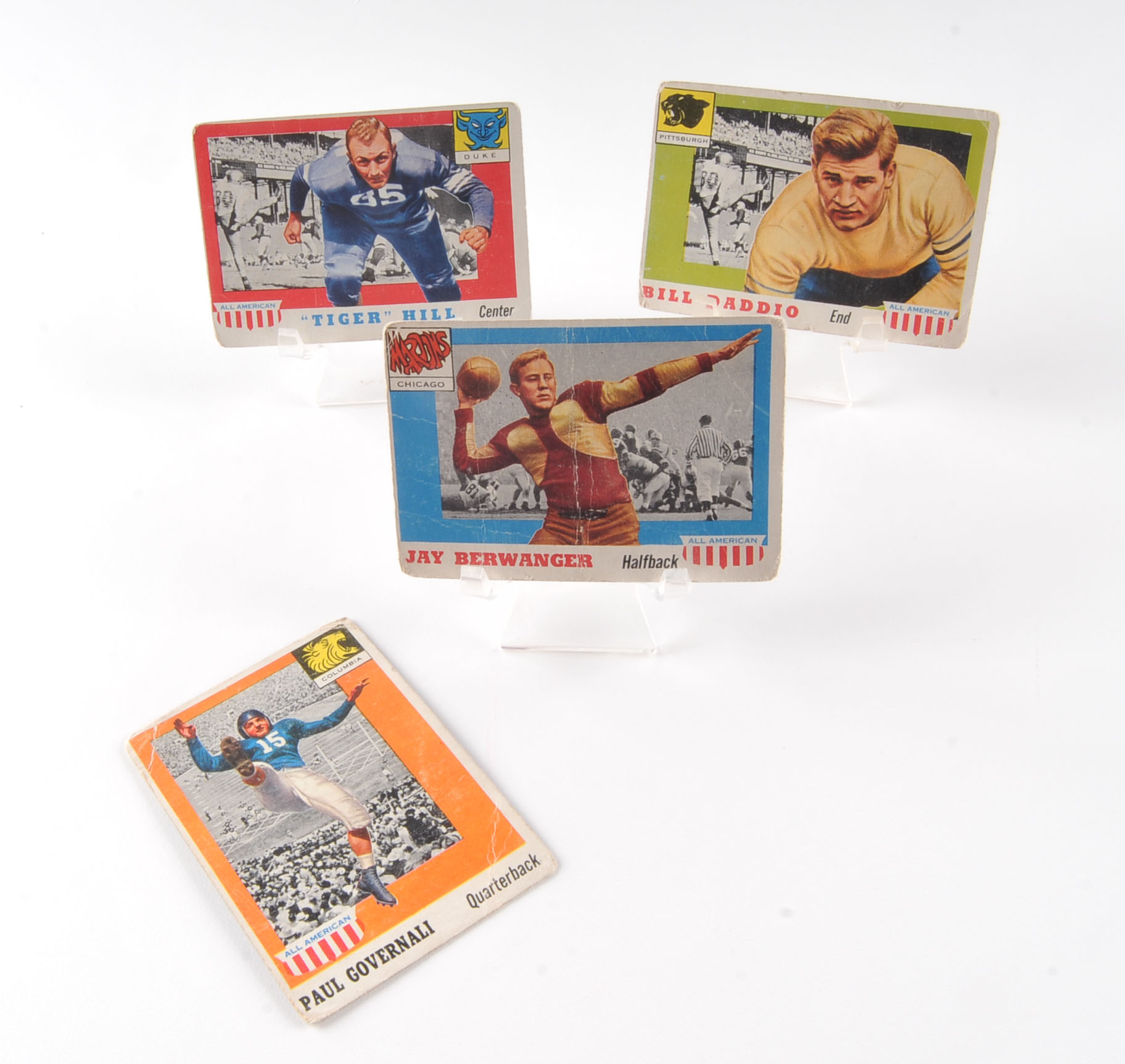 Lucky 13 1955 Topps College All-American Football Cards with Sid Luckman