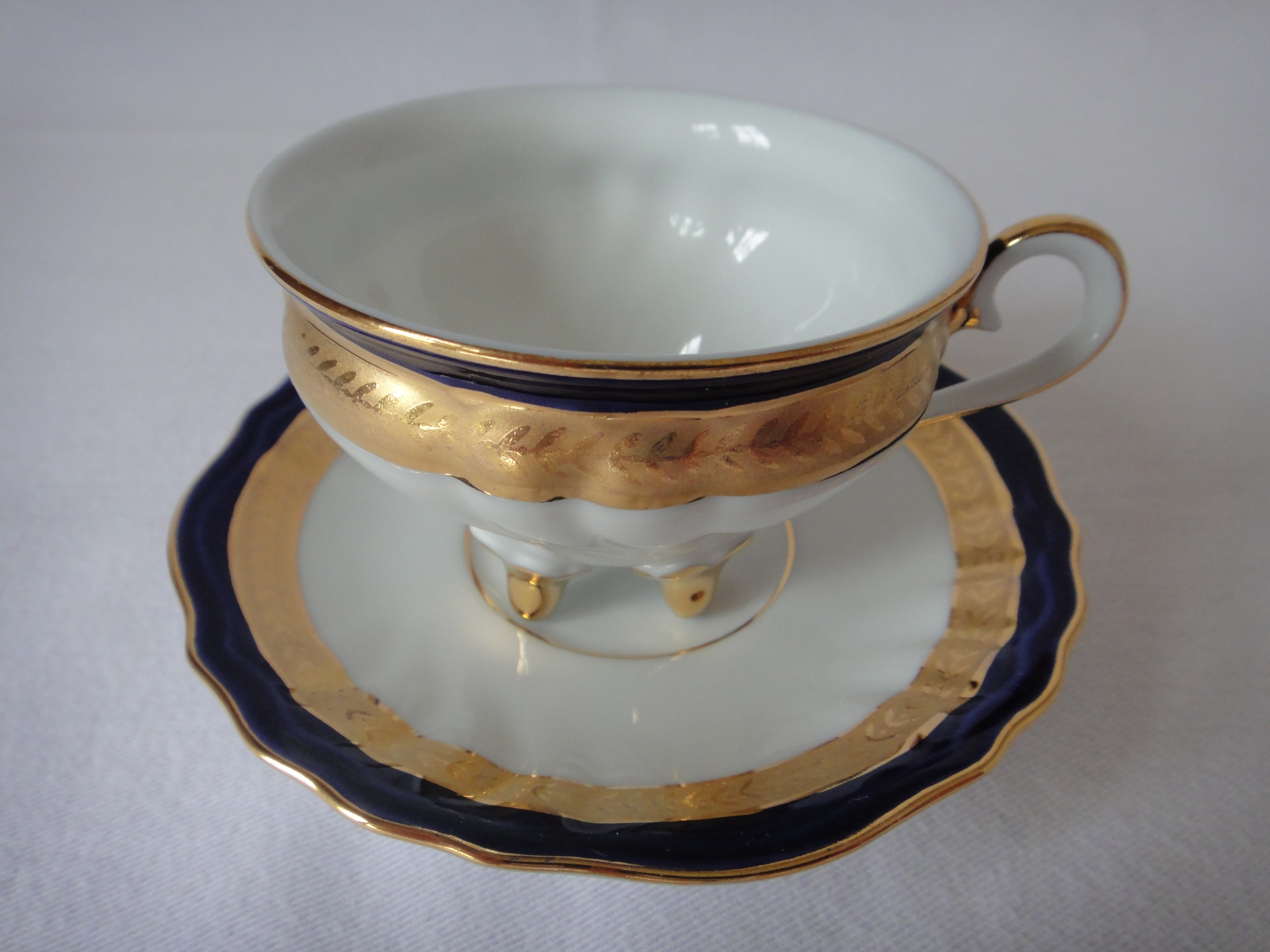 Vintage Footed Limoges Cup and Saucer