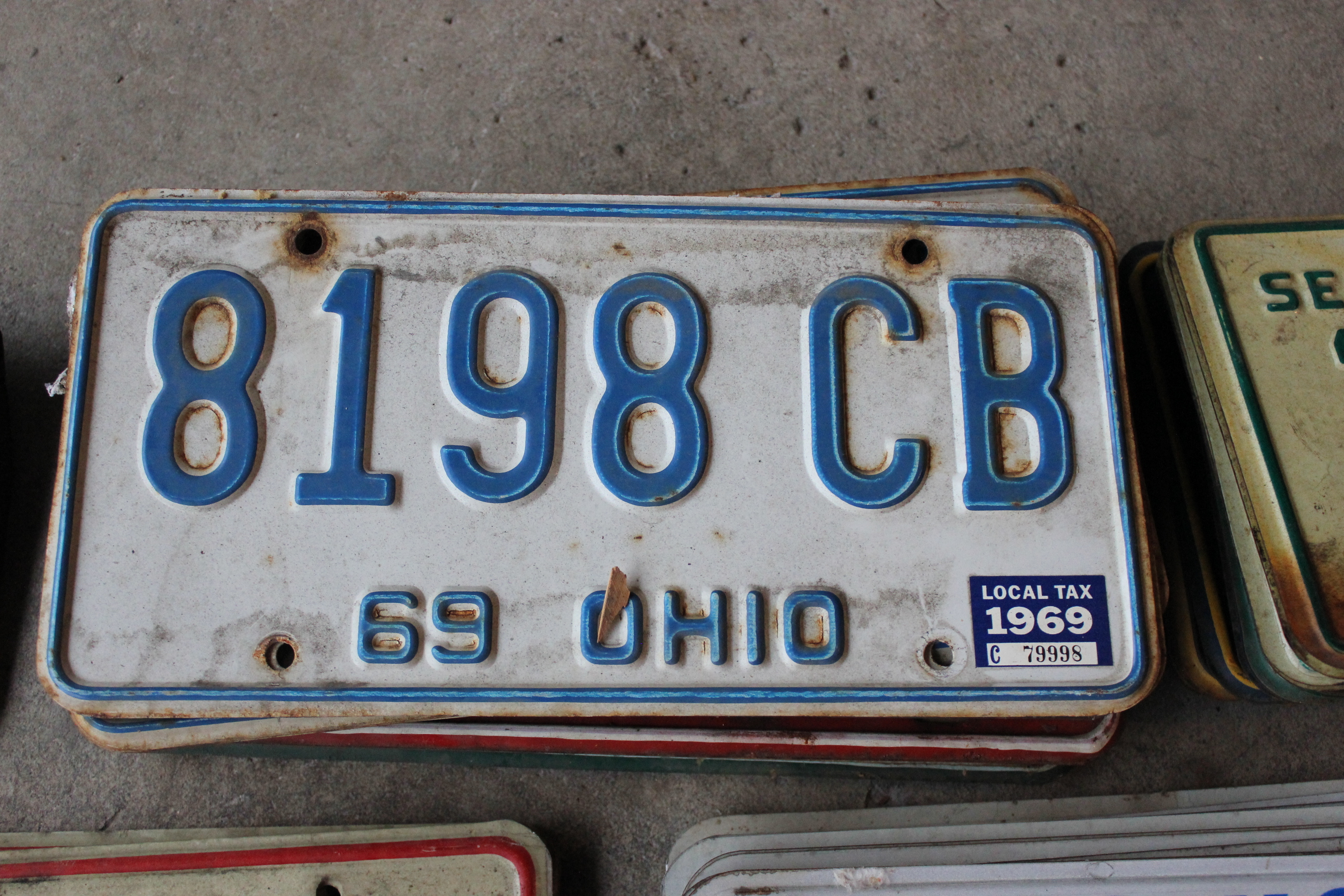 Collection of Ohio License Plates from 1940s-90s