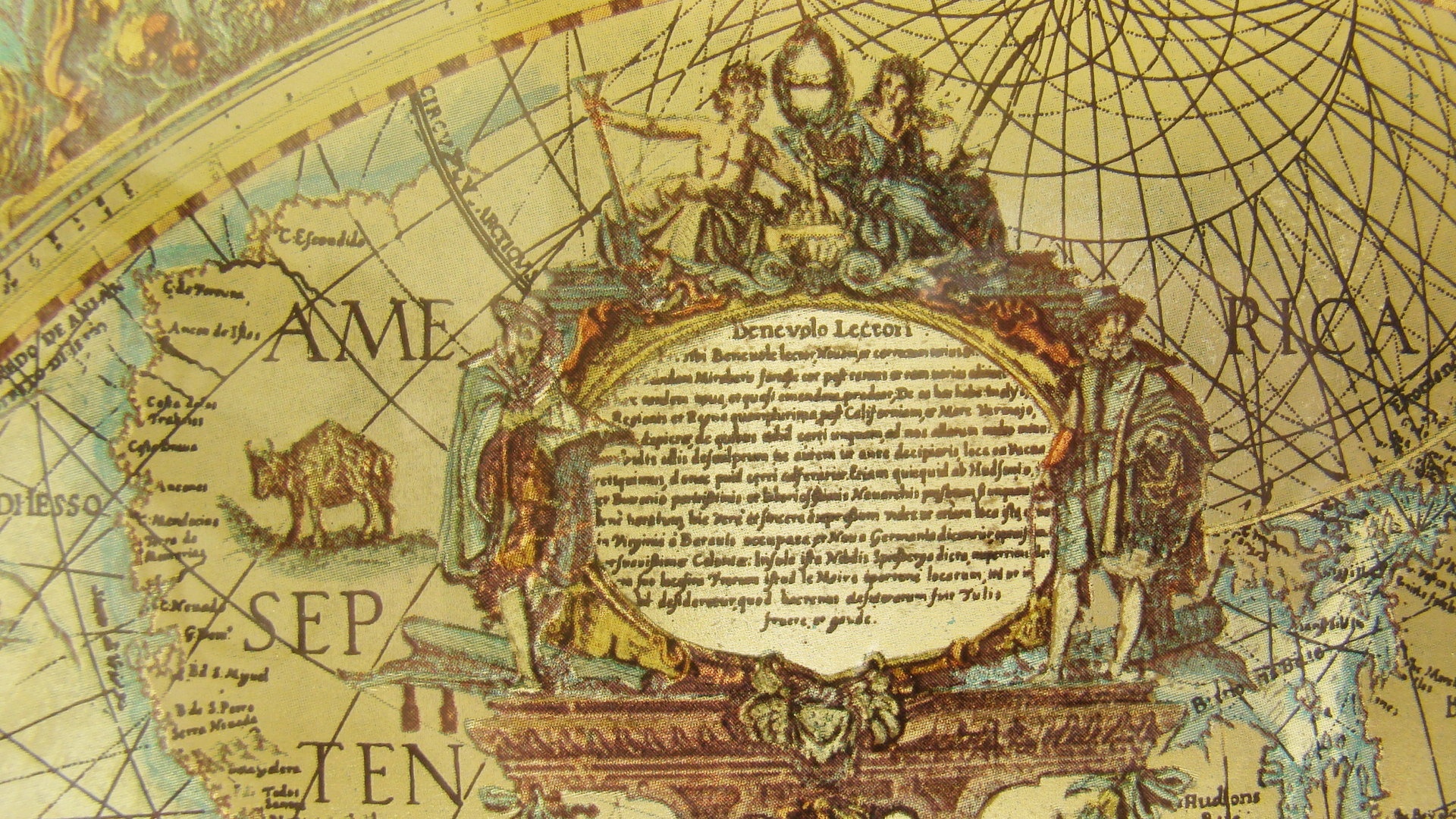 Replogle 10" Reference Globe and Framed Foil Globe Art