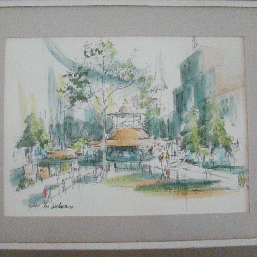  Watercolor by "M. Wilson" Signed and Numbered