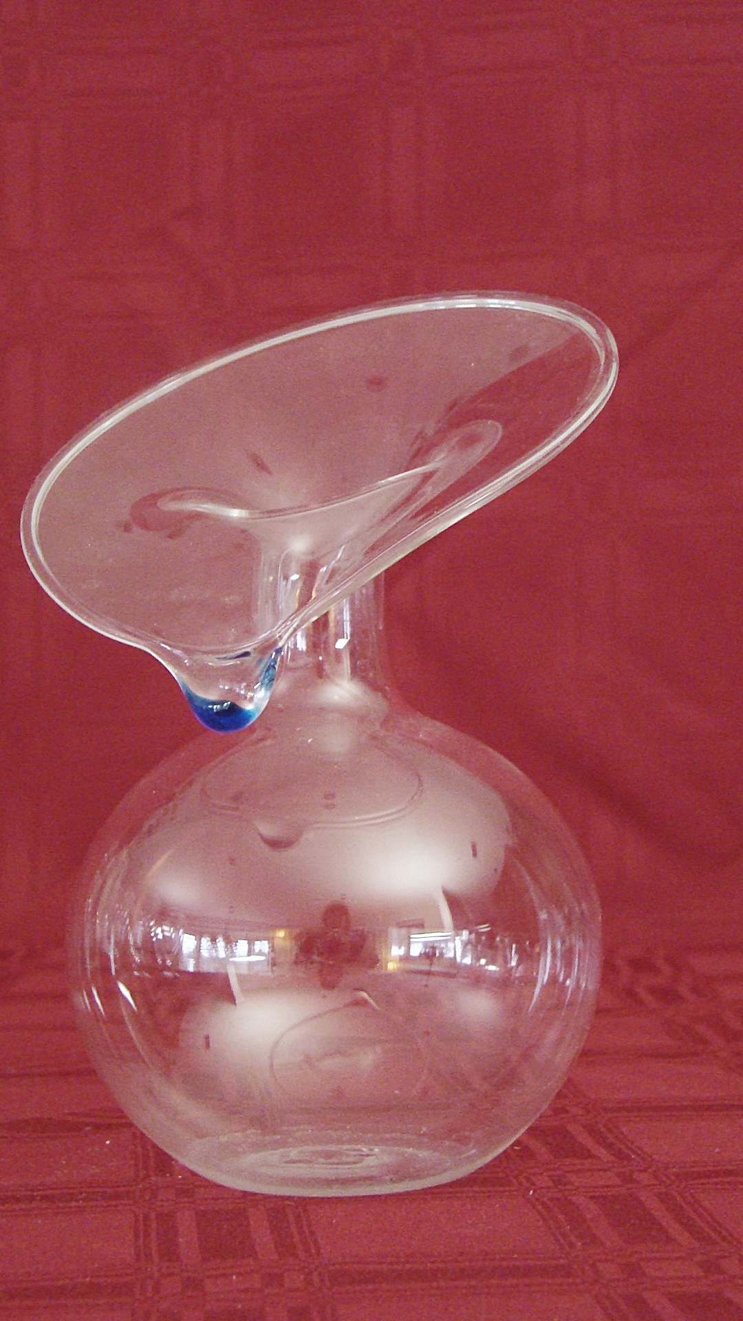 Art Glass Teardrop Vase and Crystal Lot