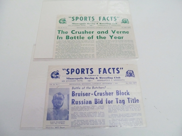 Vintage Wrestling Programs and Newsletters