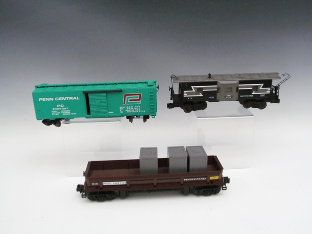 Group of Five O-Scale Model Train Cars