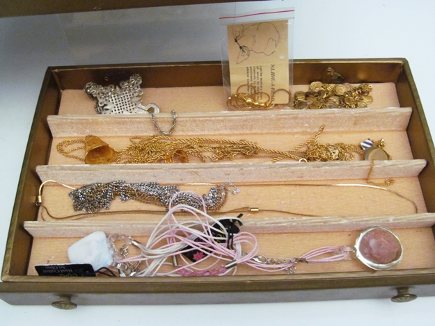 Costume Jewelry Collection with Jewelry Box