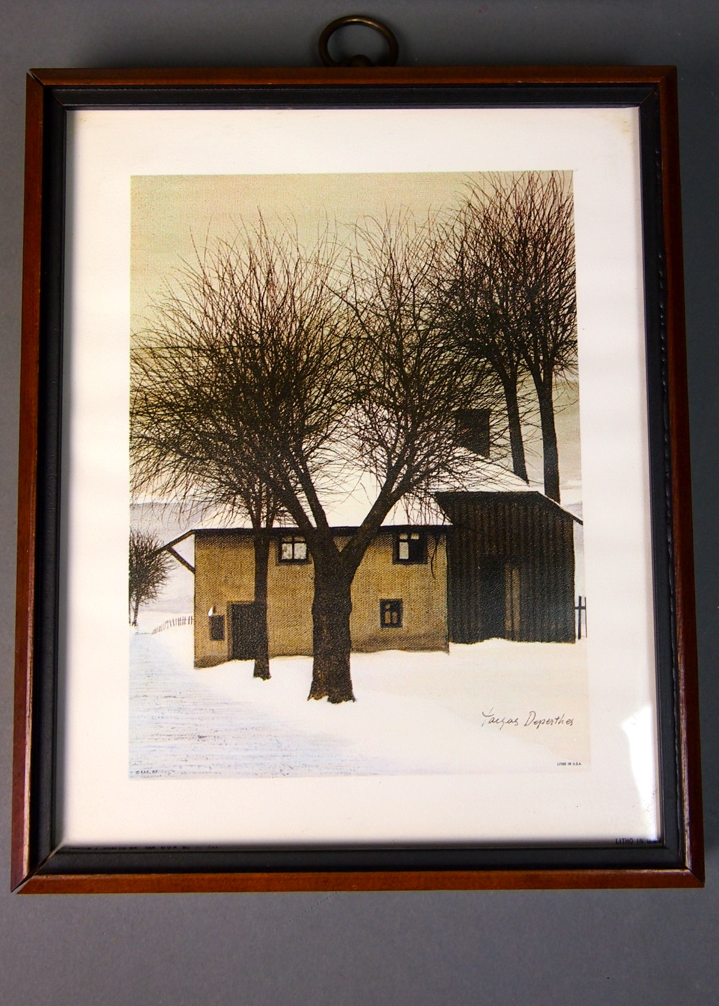 Four Framed Jacques Deperthes Signed Lithograph Prints
