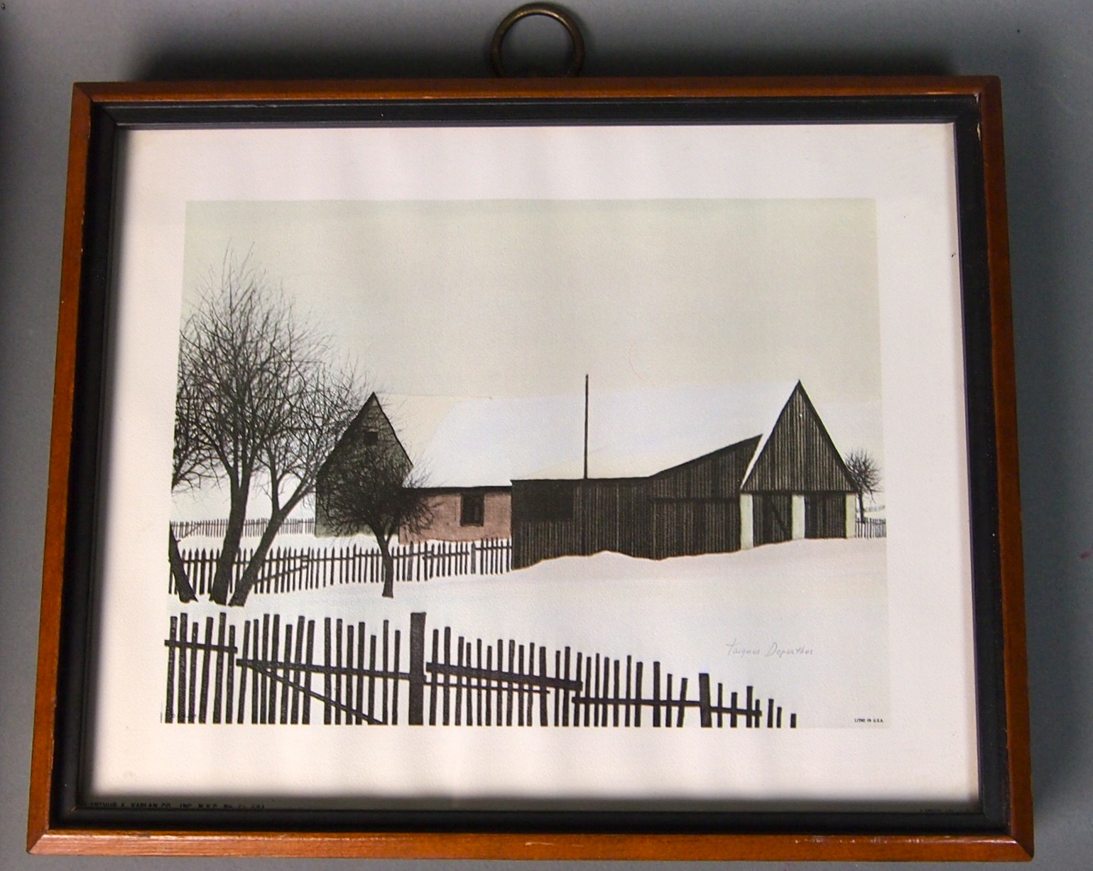 Four Framed Jacques Deperthes Signed Lithograph Prints