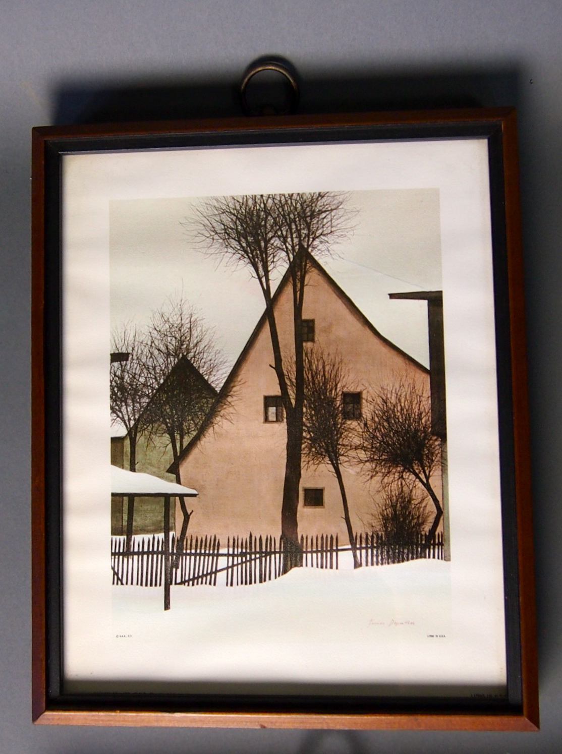 Four Framed Jacques Deperthes Signed Lithograph Prints