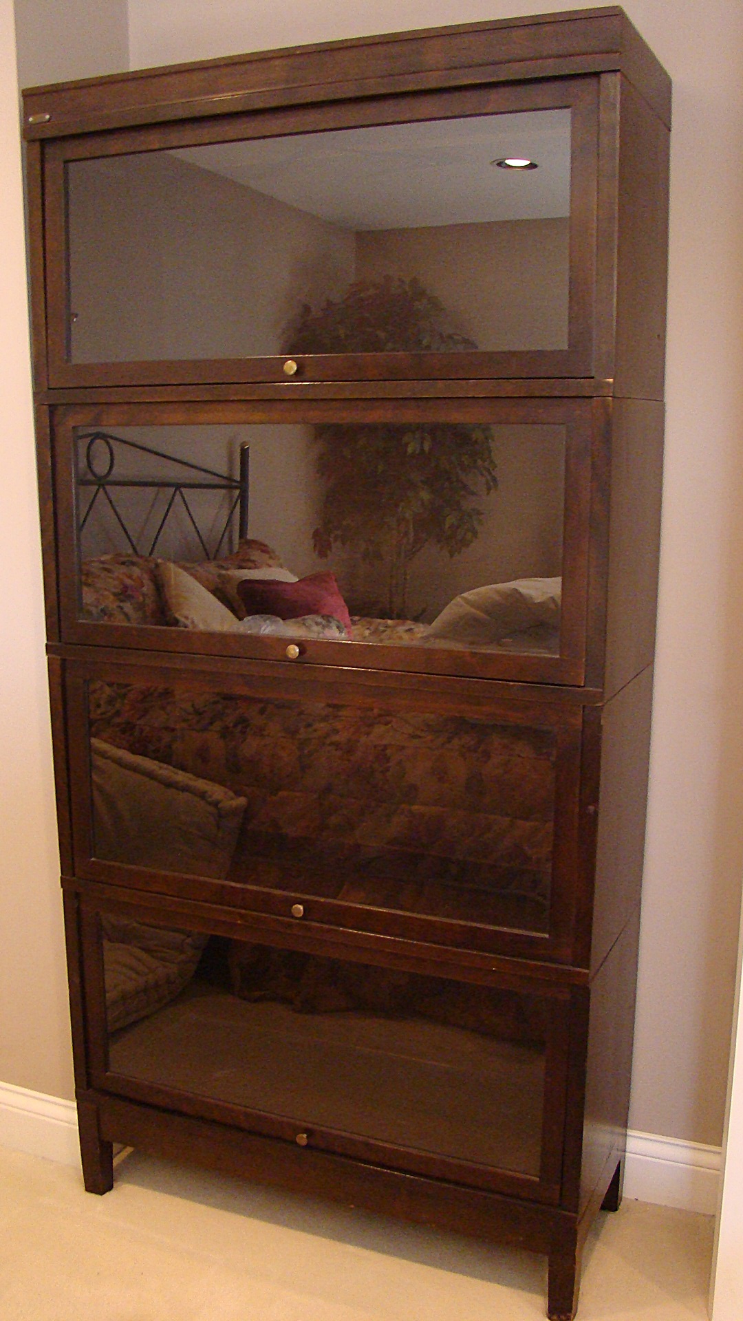 Vintage Barrister Stacking Mahogany Bookcases Set of 4