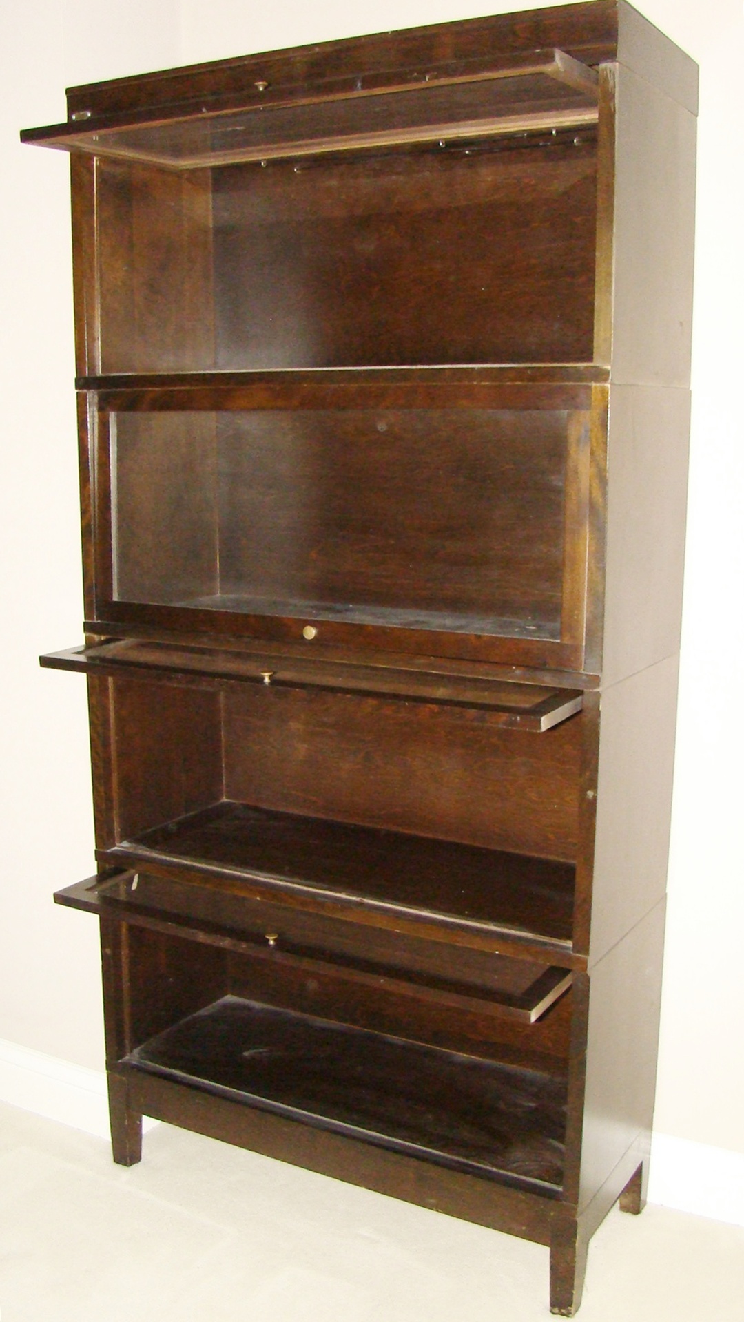 Vintage Barrister Stacking Mahogany Bookcases Set of 4