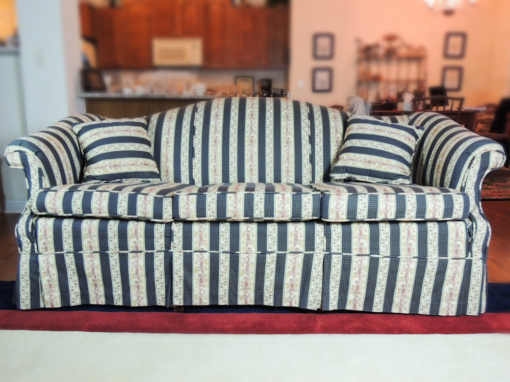 Camelback Sofa with Custom-Made Cover