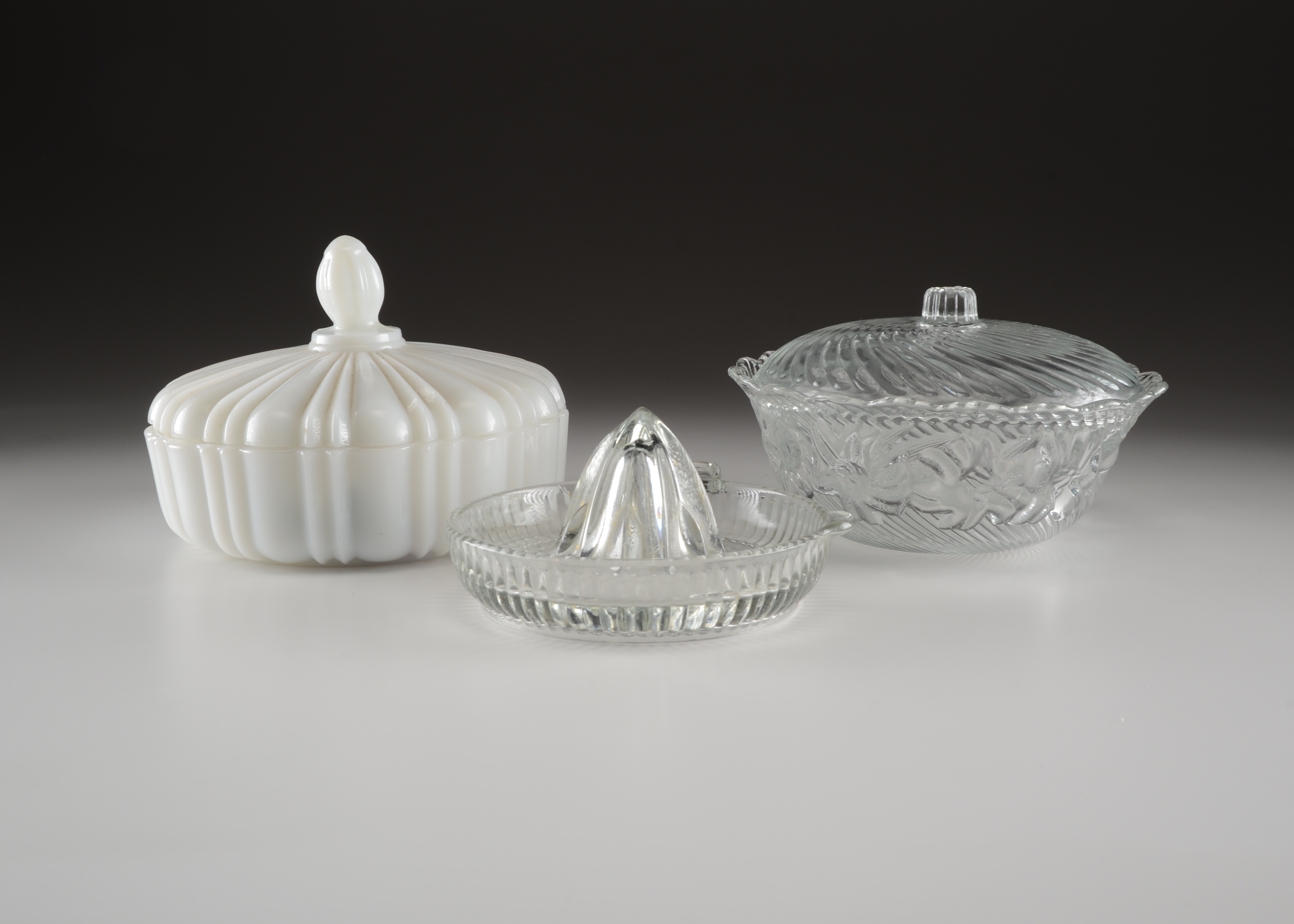 Trio of Vintage Glassware