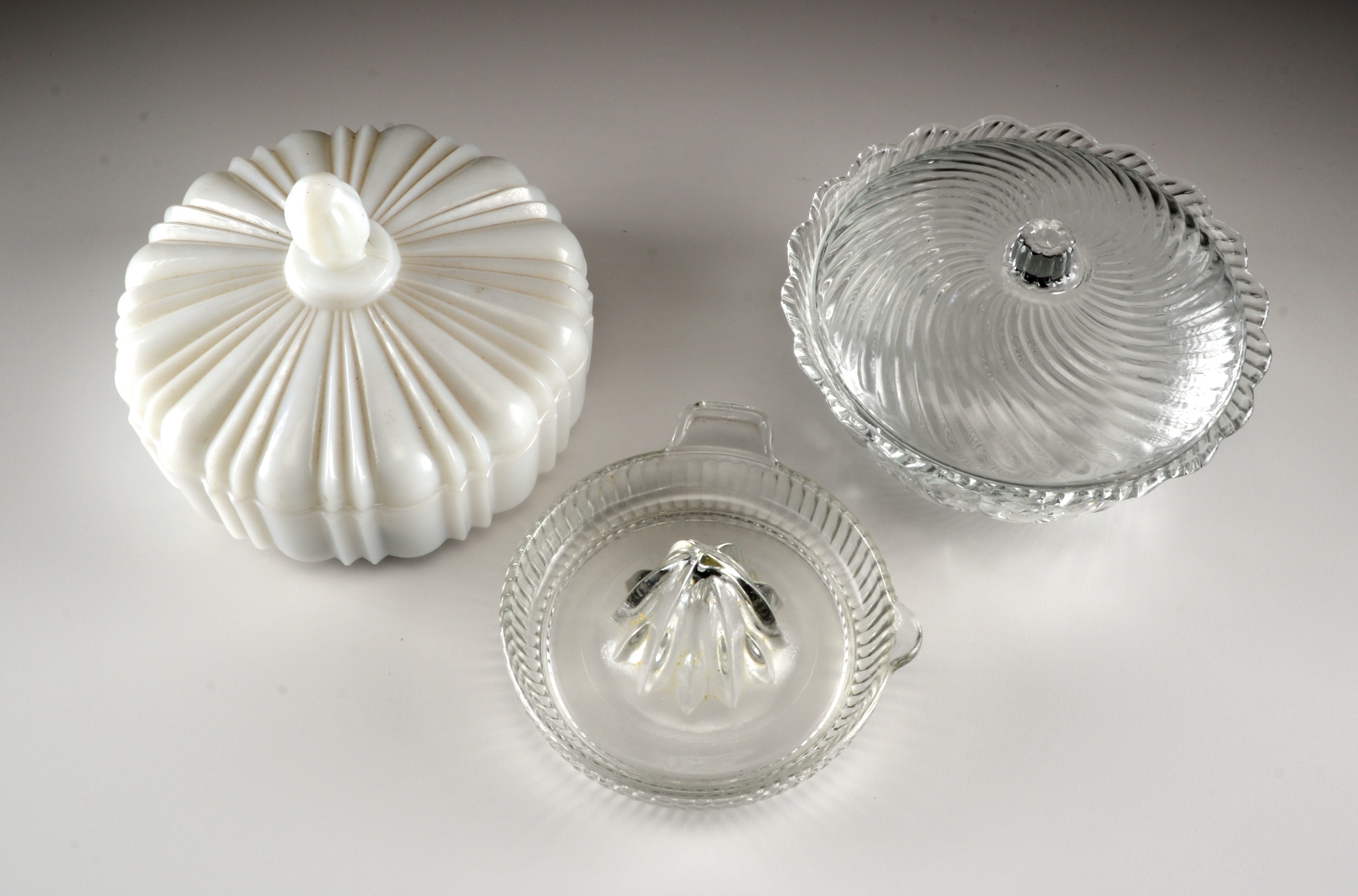 Trio of Vintage Glassware