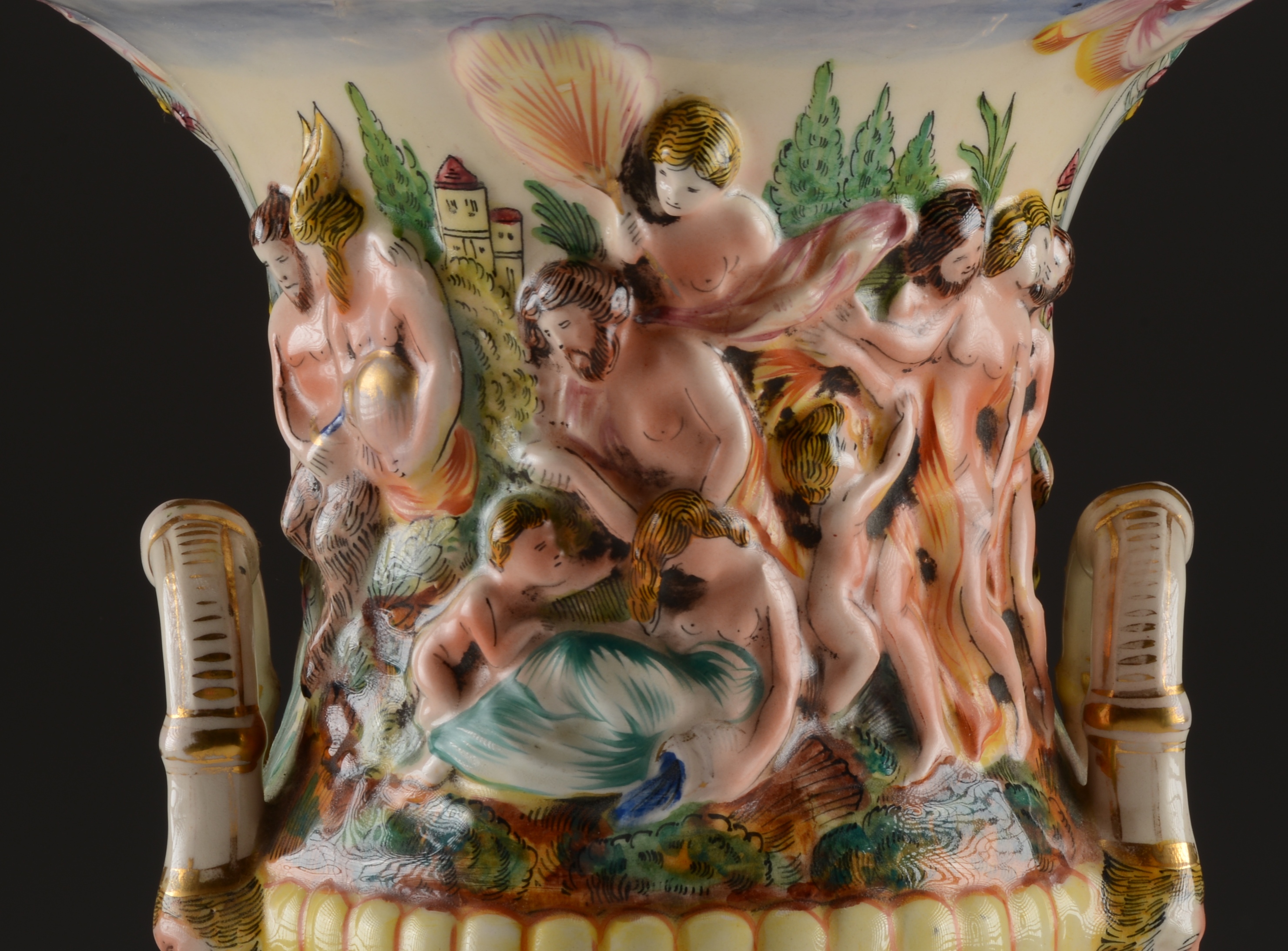 Vintage Ardalt Capodimonte Italian Pottery Lamp Base