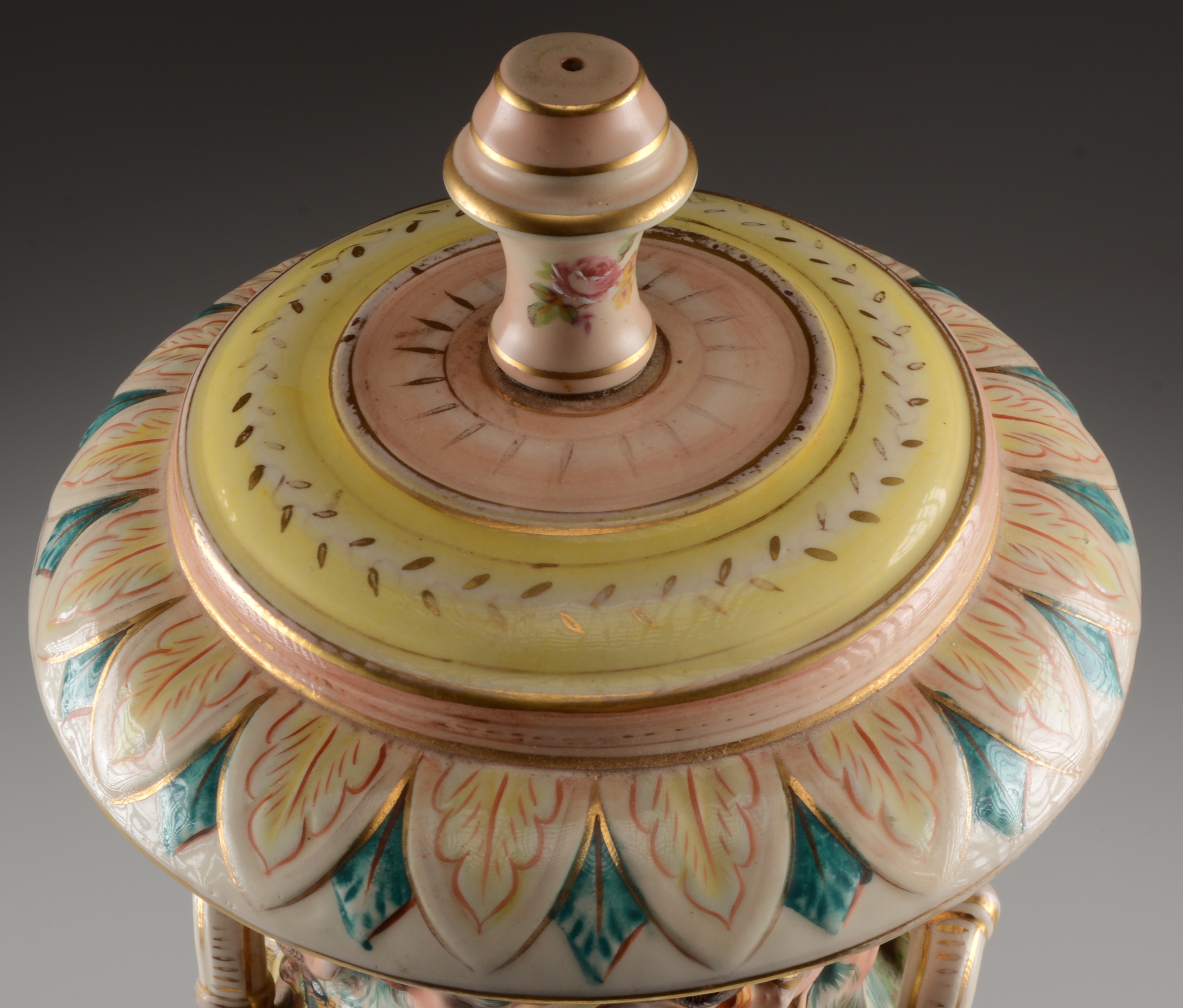 Vintage Ardalt Capodimonte Italian Pottery Lamp Base