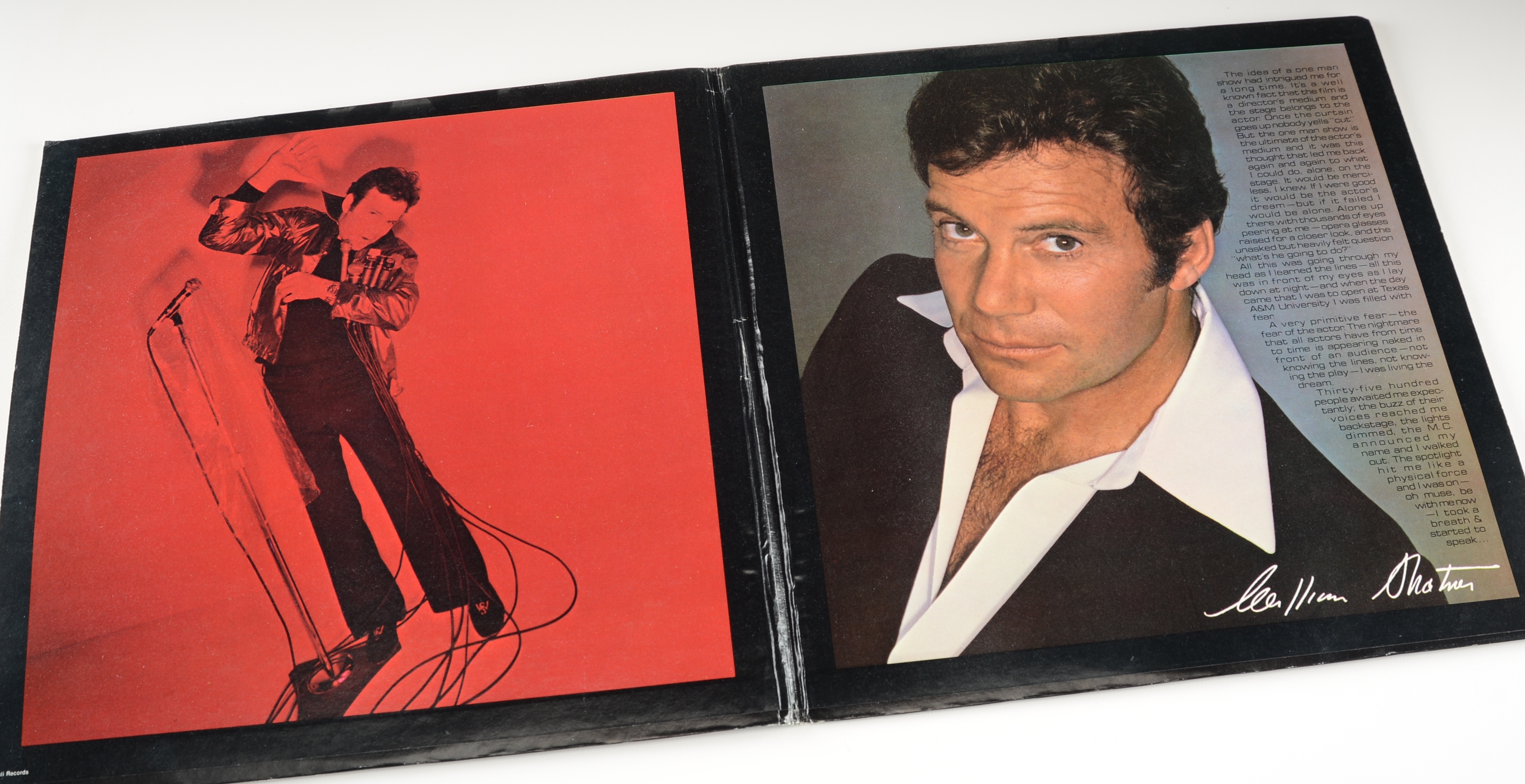 Vintage Autographed William Shatner "Live" Double LP