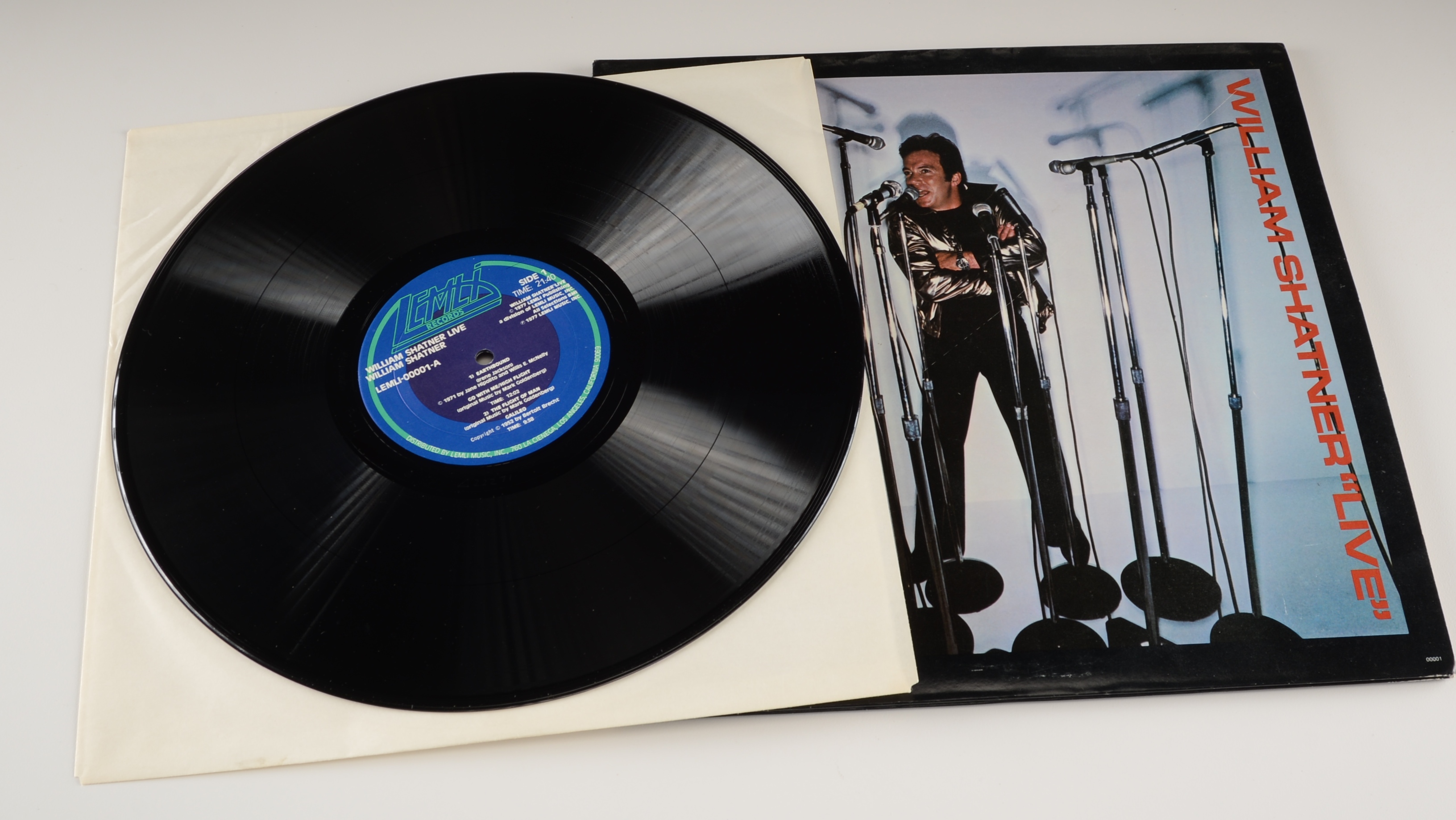 Vintage Autographed William Shatner "Live" Double LP