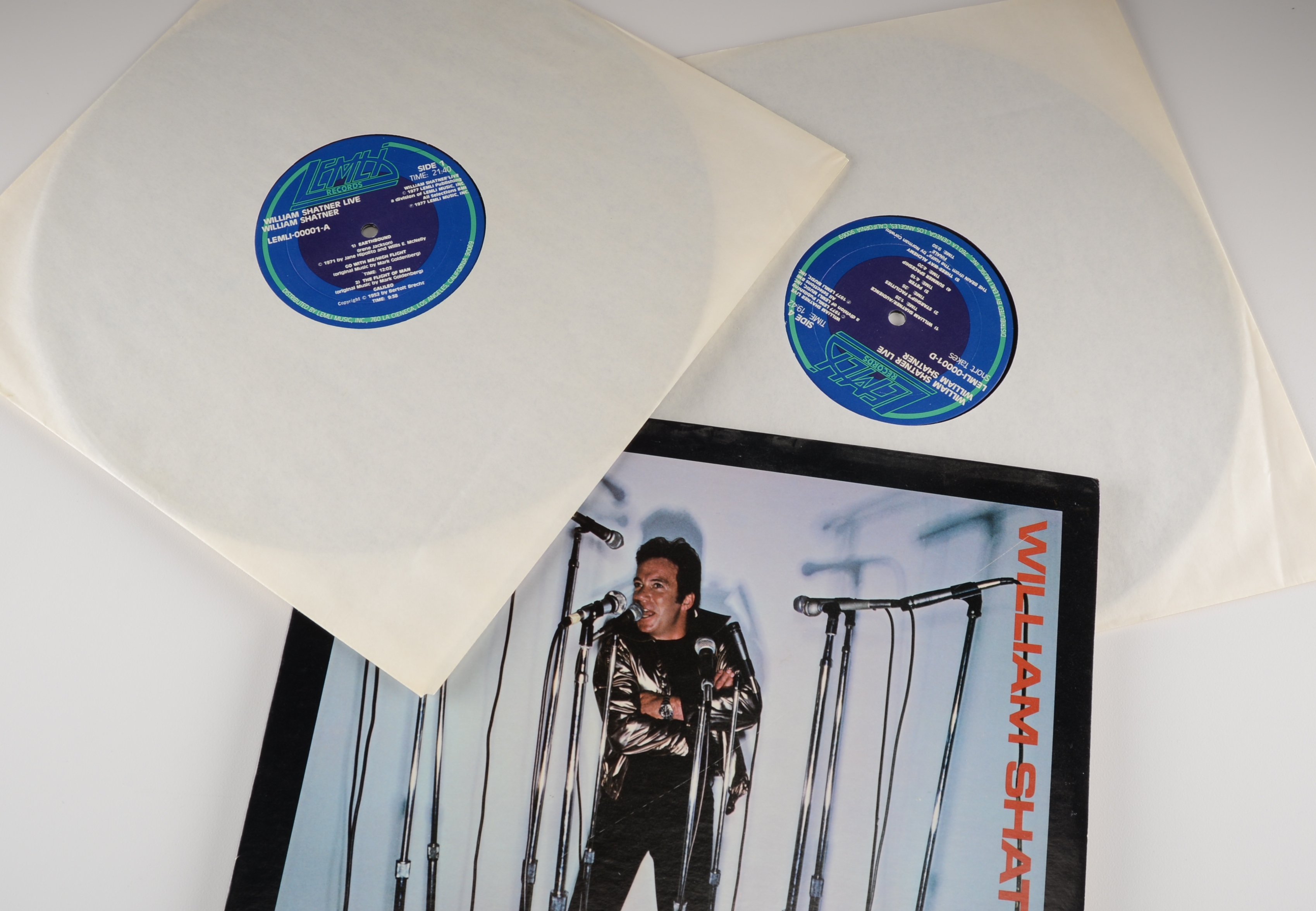 Vintage Autographed William Shatner "Live" Double LP