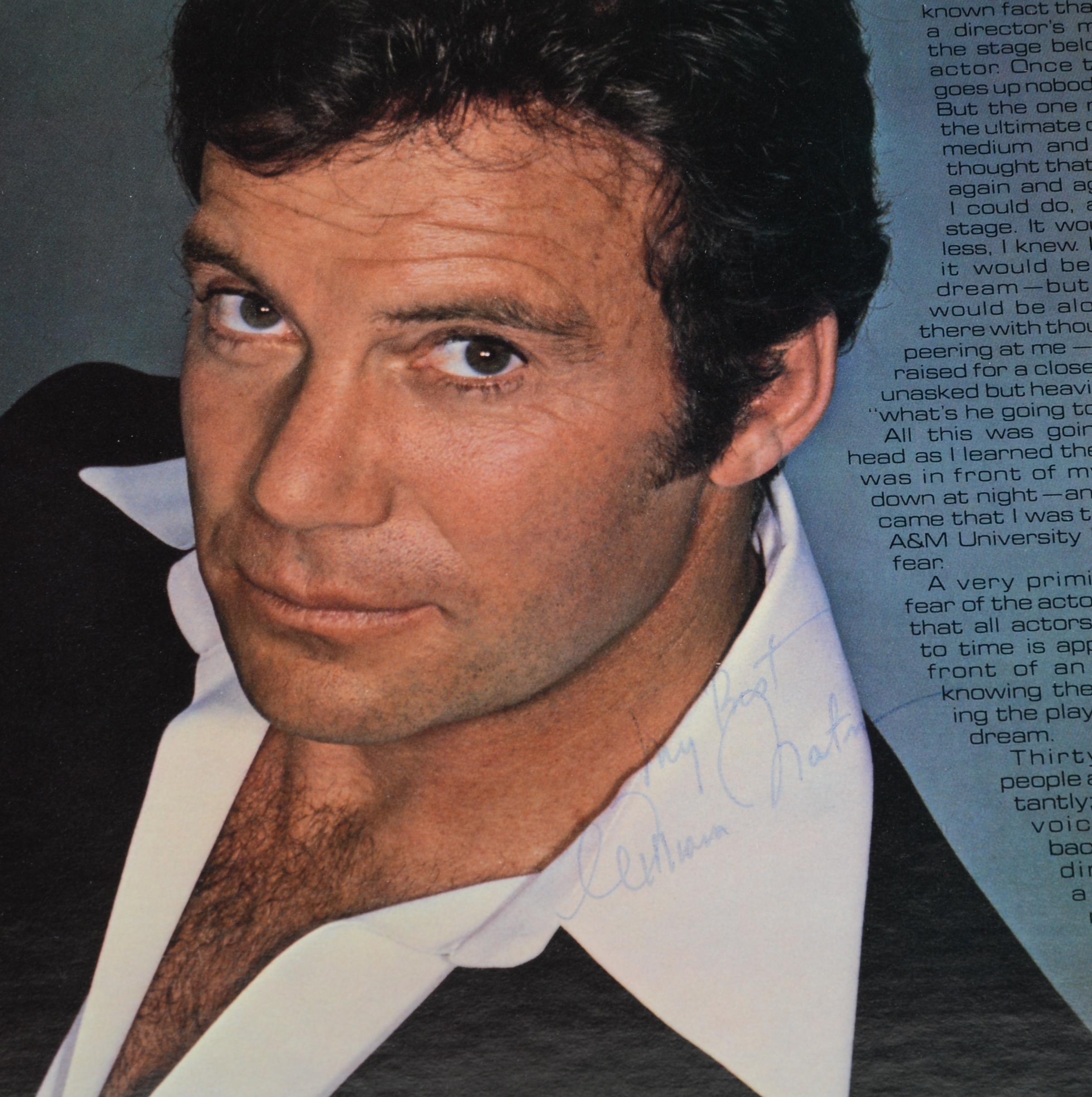 Vintage Autographed William Shatner "Live" Double LP