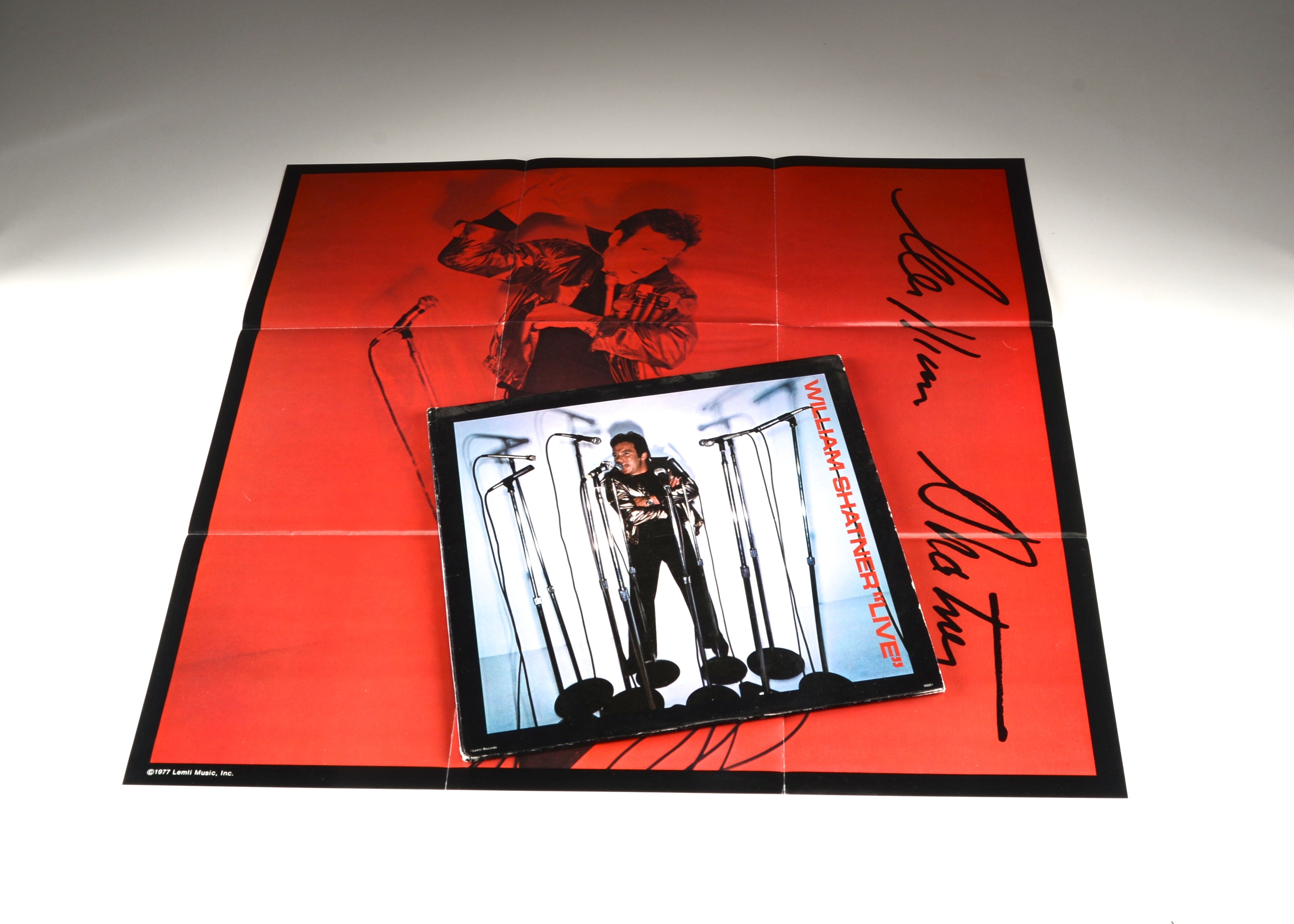 Vintage Autographed William Shatner "Live" Double LP