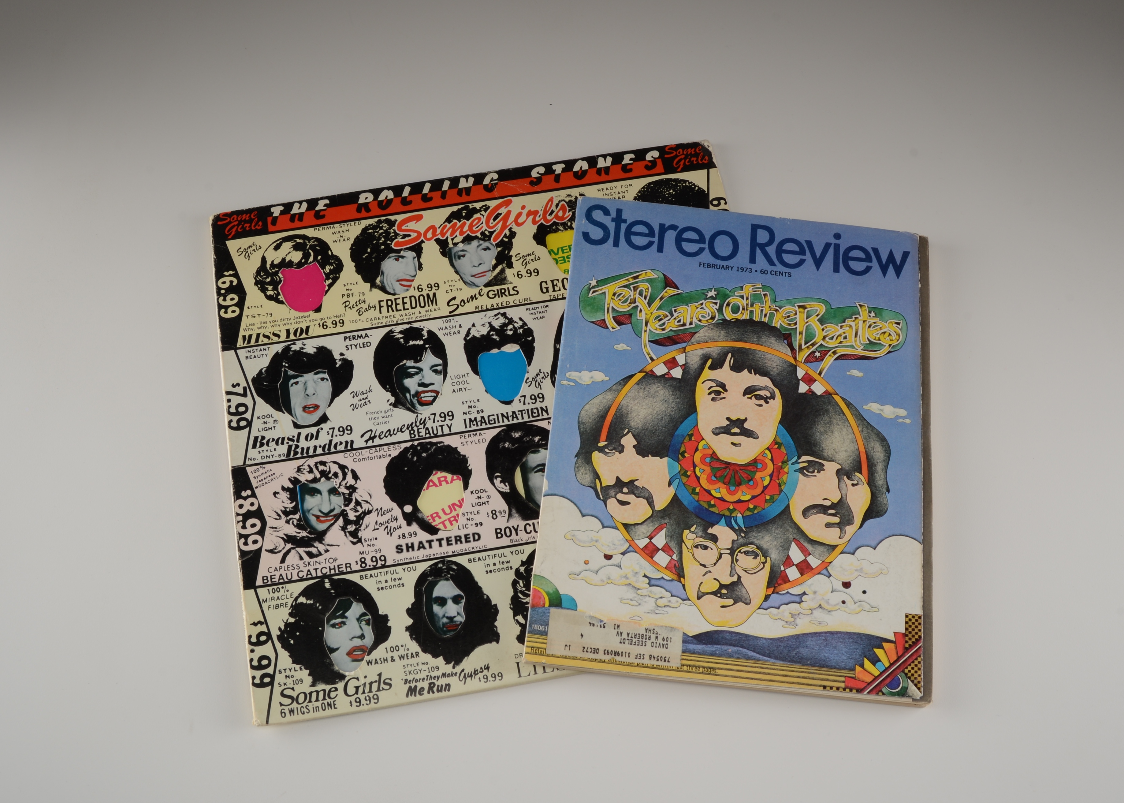 Rolling Stones "Some Girls" LP and Stereo Review's 1973 "Ten Years of Beatles"