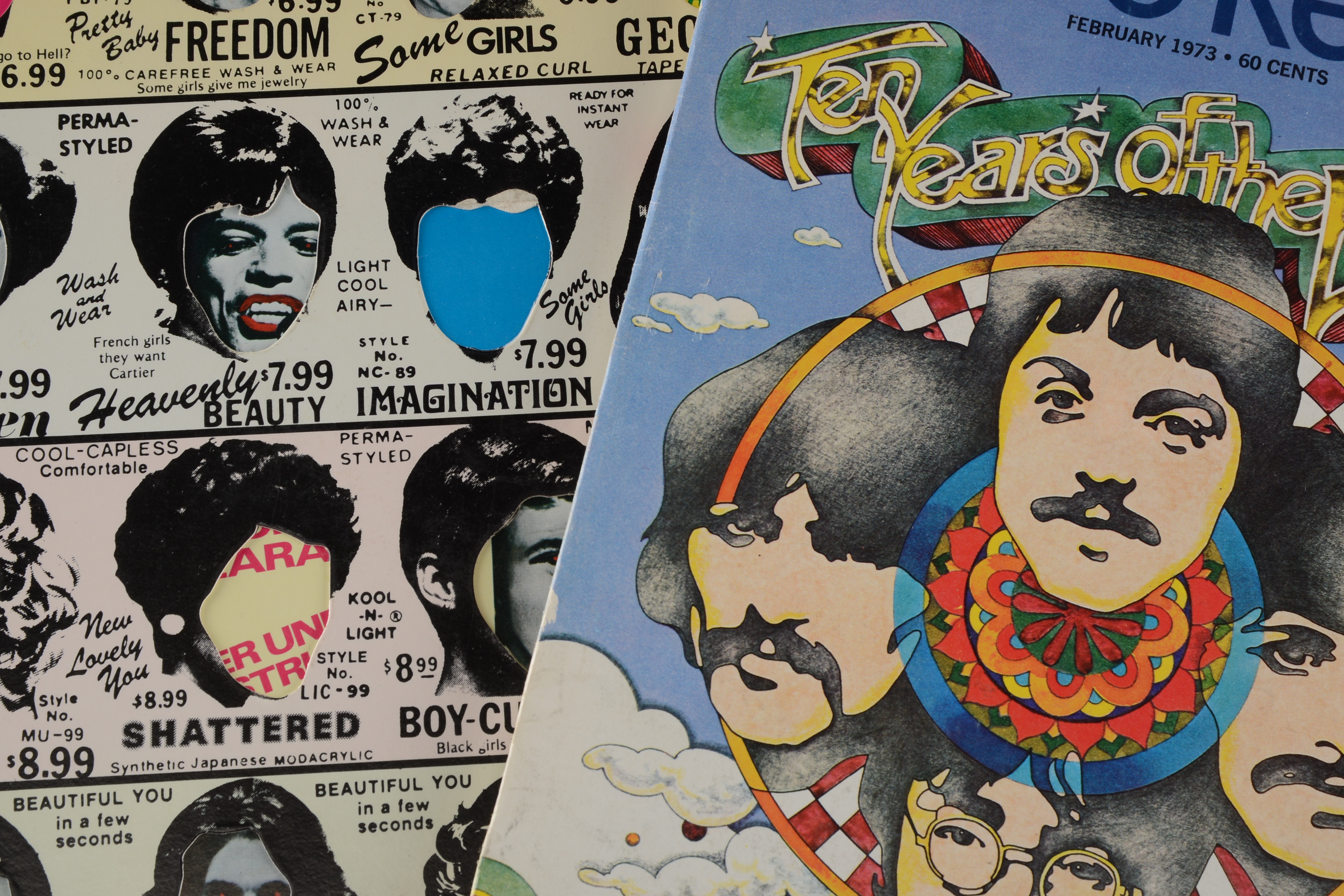 Rolling Stones "Some Girls" LP and Stereo Review's 1973 "Ten Years of Beatles"