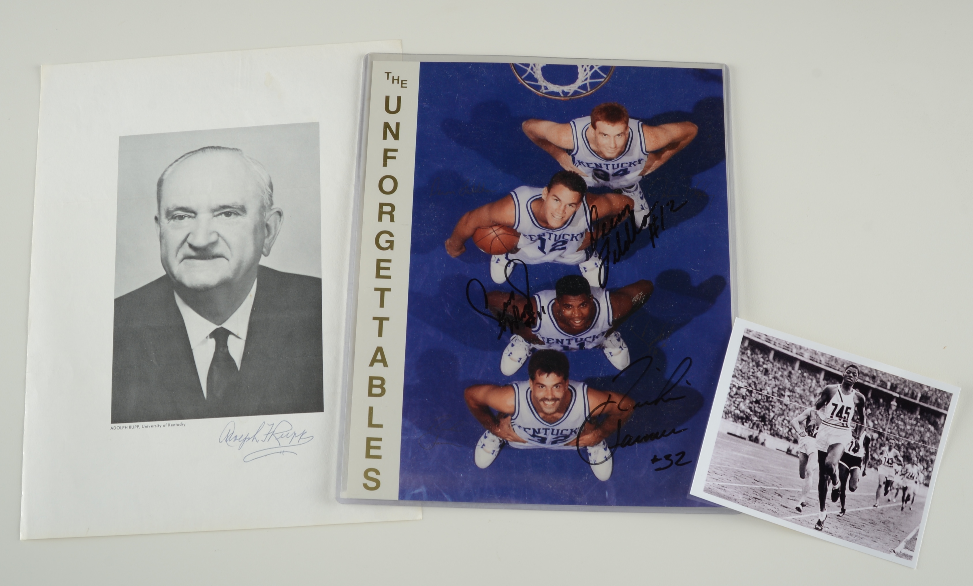 1970s UK Kentucky Wildcats Sports LPs and Autographed Photos Include Adolph Rupp