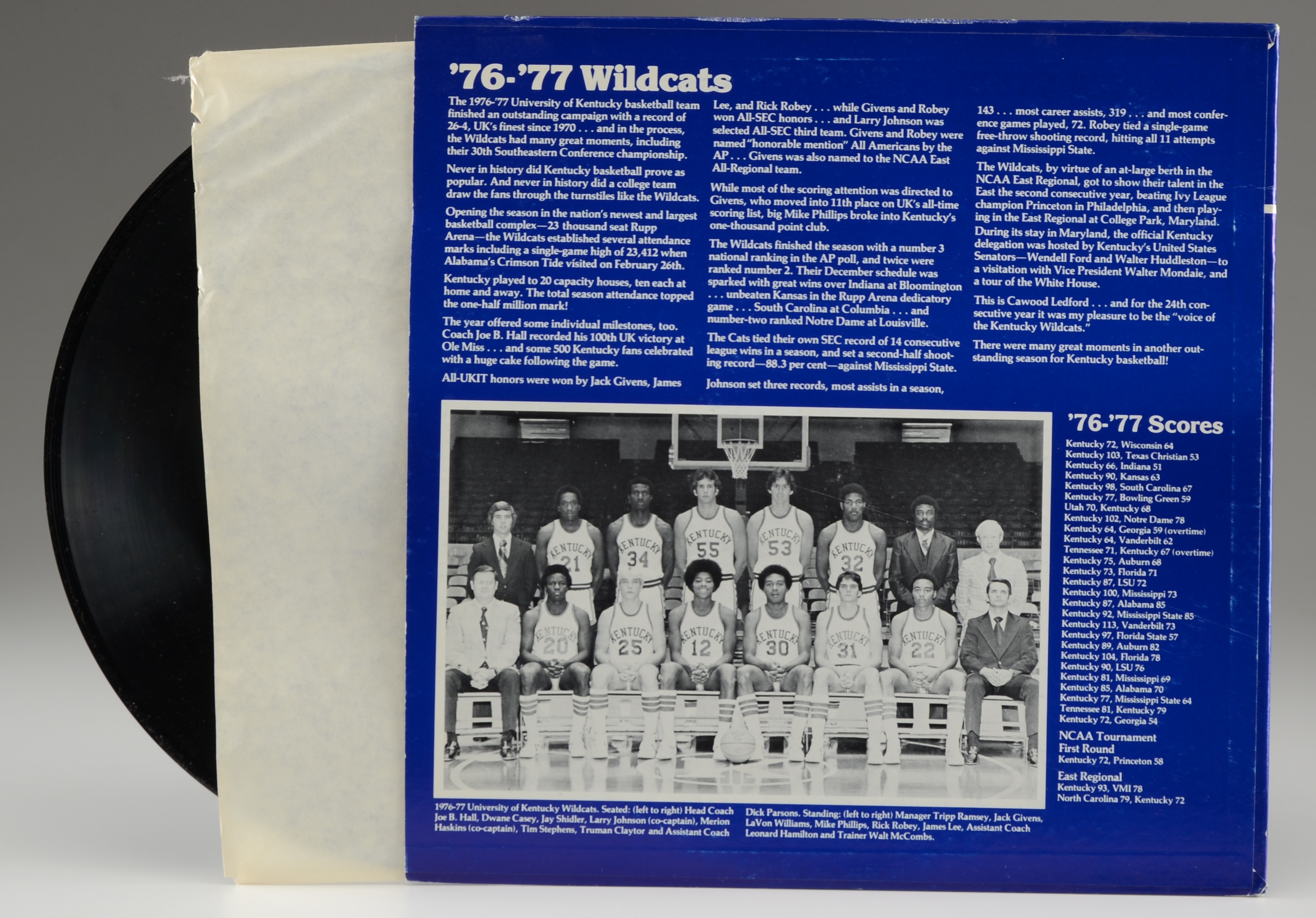 1970s UK Kentucky Wildcats Sports LPs and Autographed Photos Include Adolph Rupp