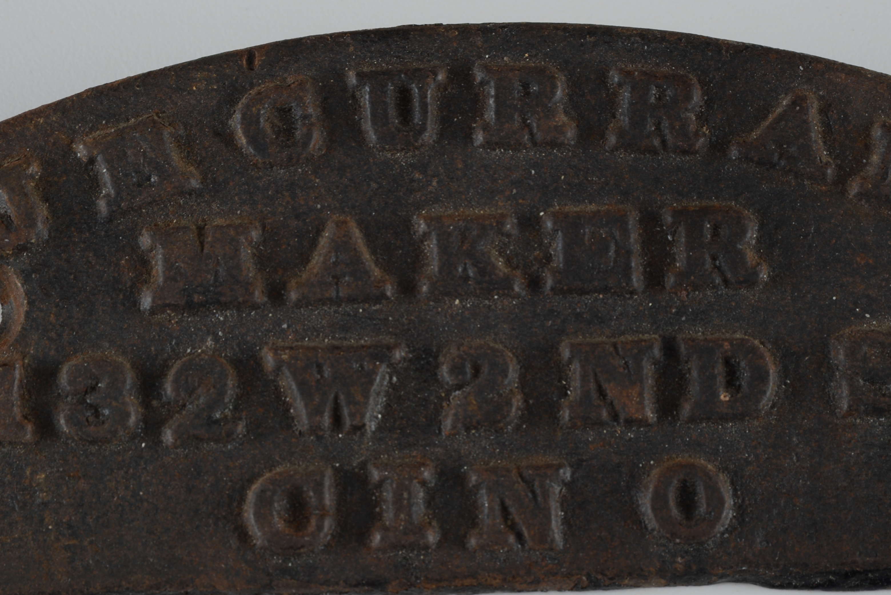 Vintage Cincinnati Building Cast Iron Name Plate