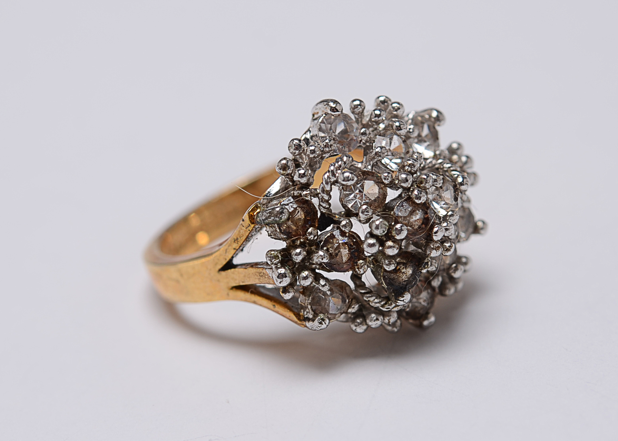 Three Vintage Gold Tone Costume Rings