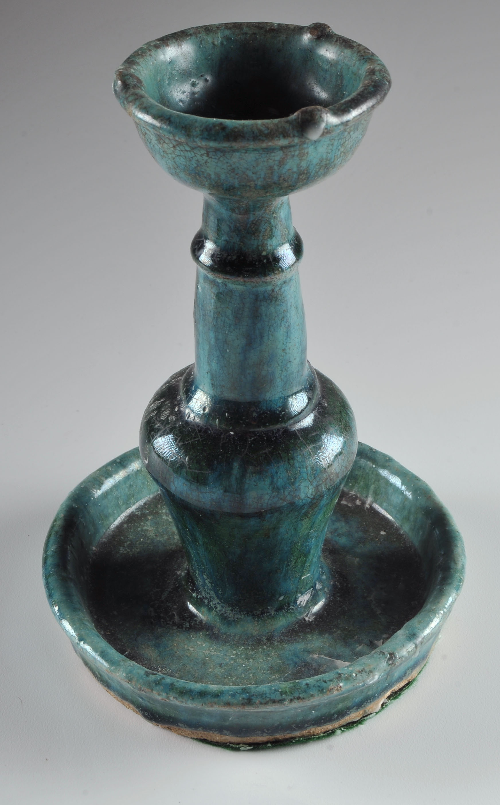 Three Pottery Candle Holders