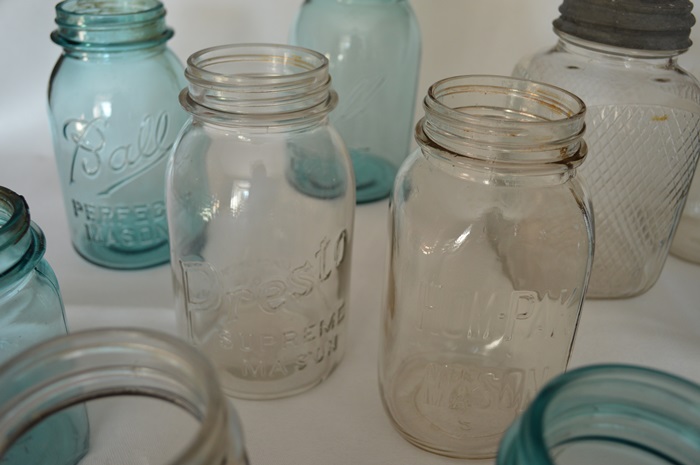 Collection of 15 Vintage Mason Jars