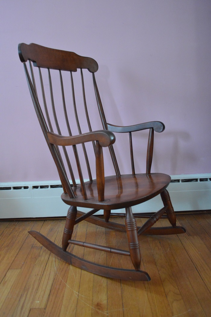 Vintage Nichols & Stone "Boston Rocker" Wood Rocking Chair