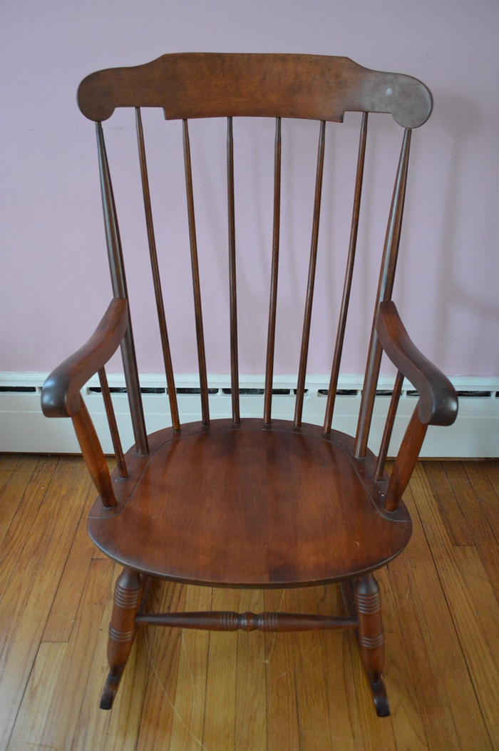 Vintage Nichols & Stone "Boston Rocker" Wood Rocking Chair