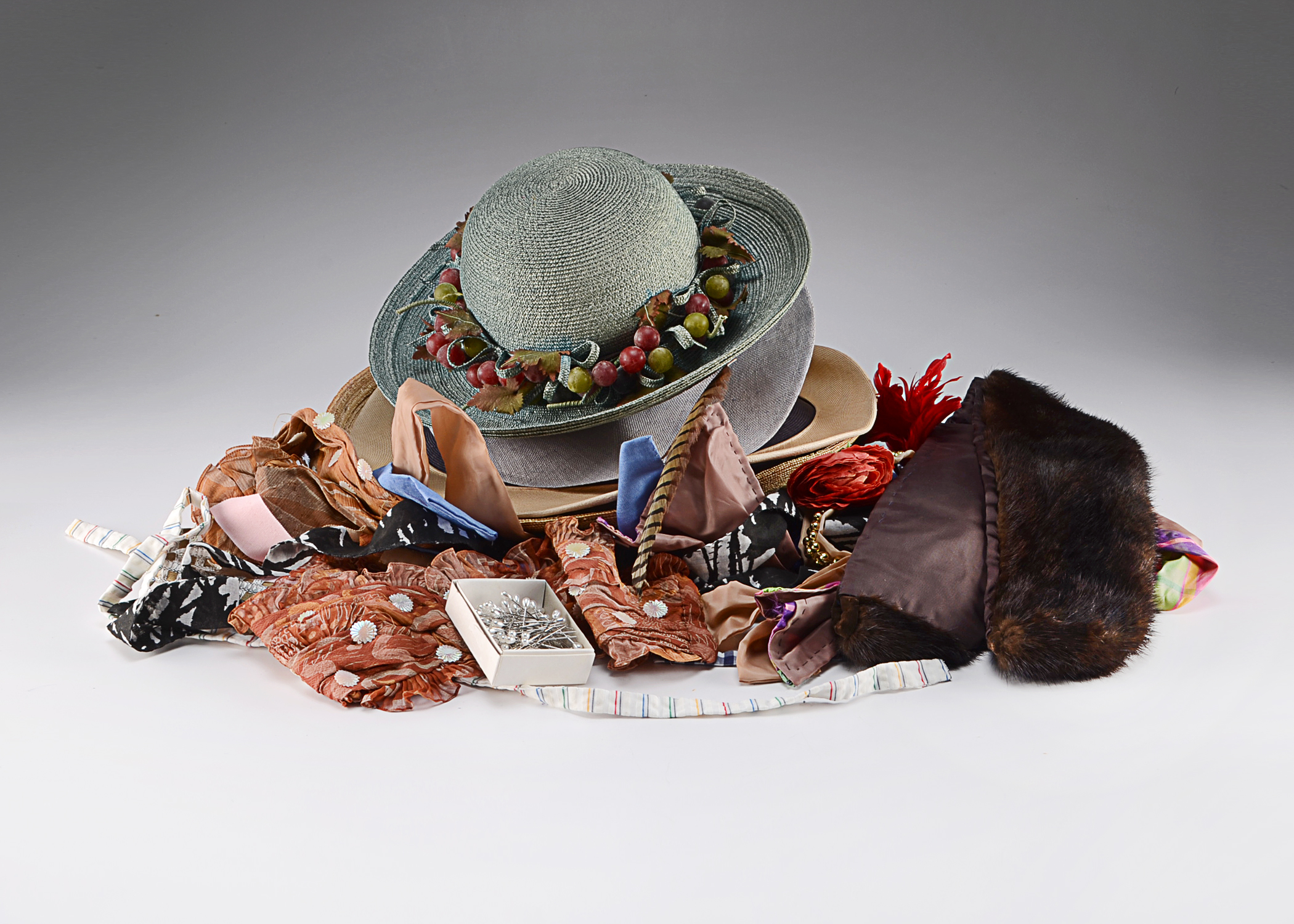 Collection of (5) Vintage Hats Including Two Frank Olive Hats