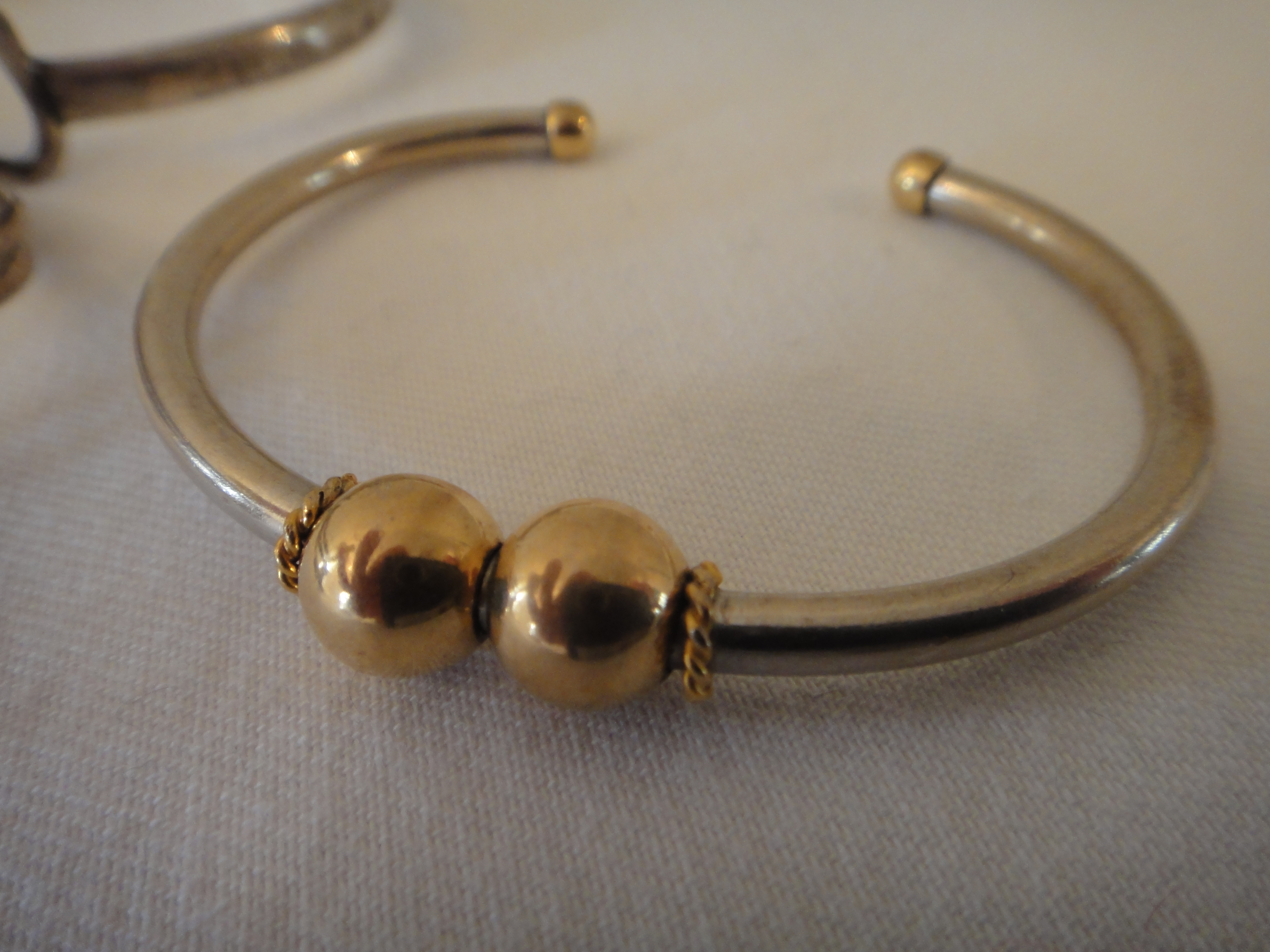 Five Women's Bangle Bracelets, Three Sterling