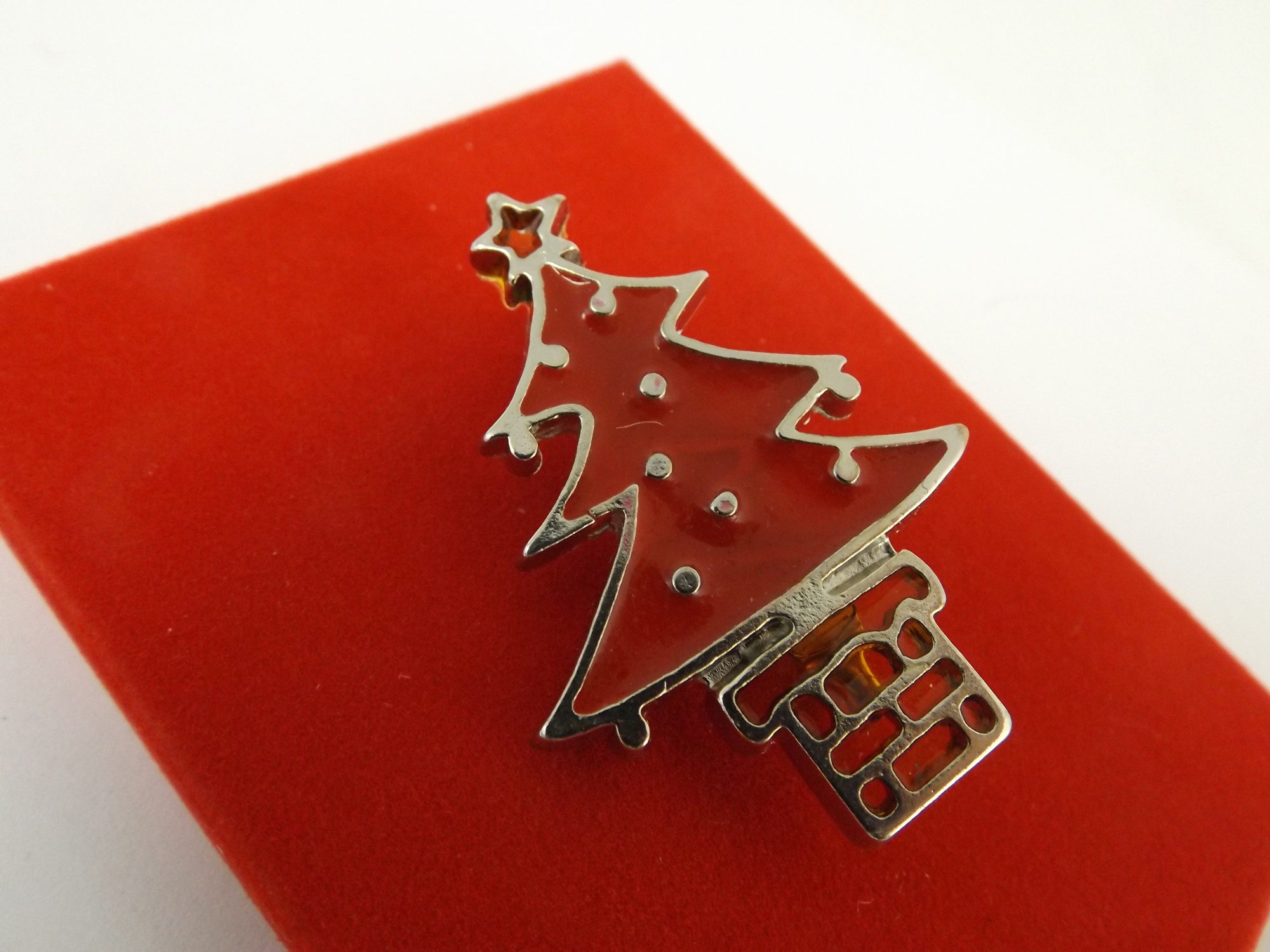 Christmas Pin and Earrings