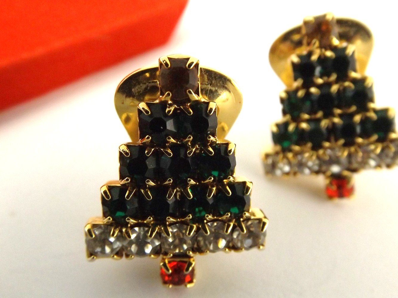 Christmas Pin and Earrings