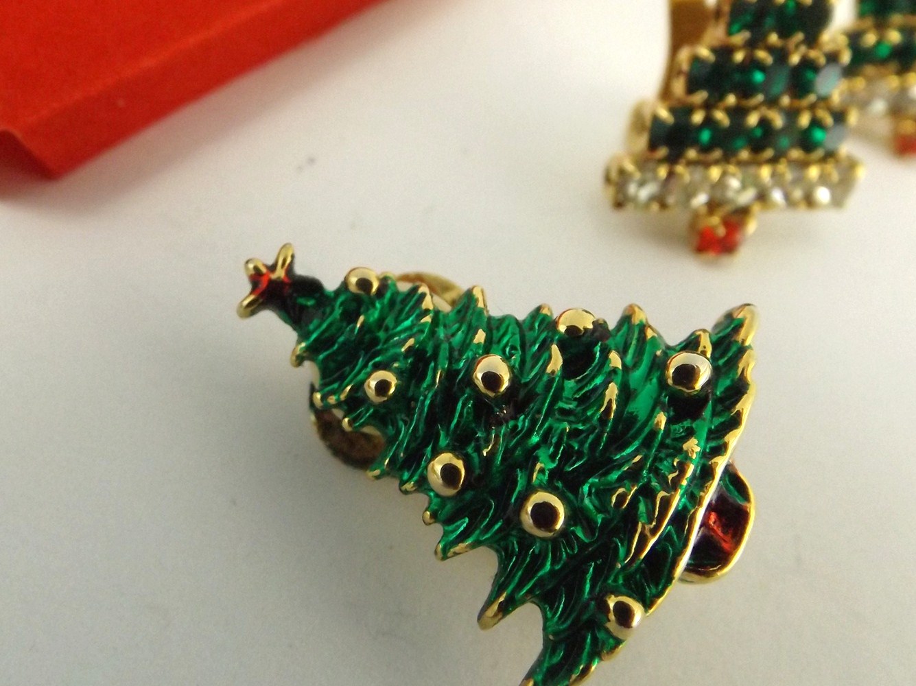 Christmas Pin and Earrings