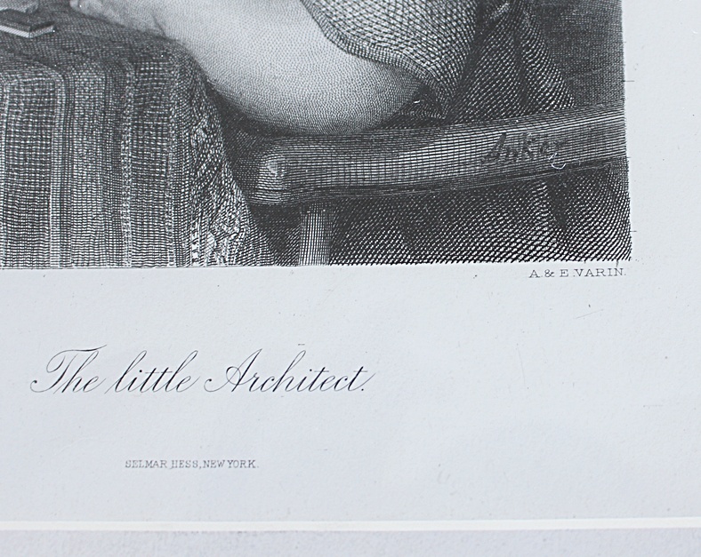 Framed "Little Architect" by Anker and Sconces