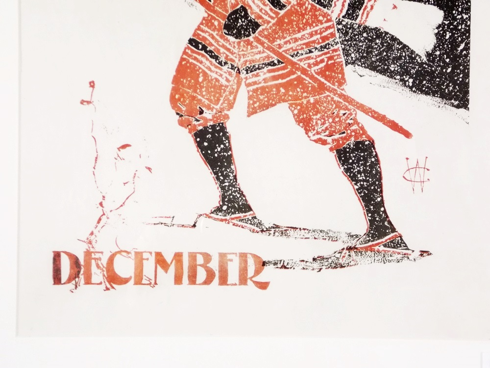 A Vintage William Carqueville International Advertising Poster "December"