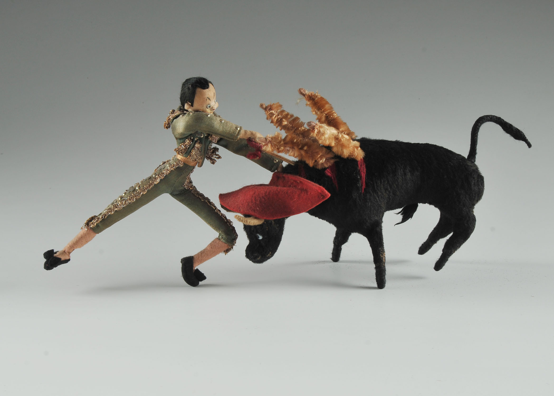 Mid Century Felt Matador Character Figure