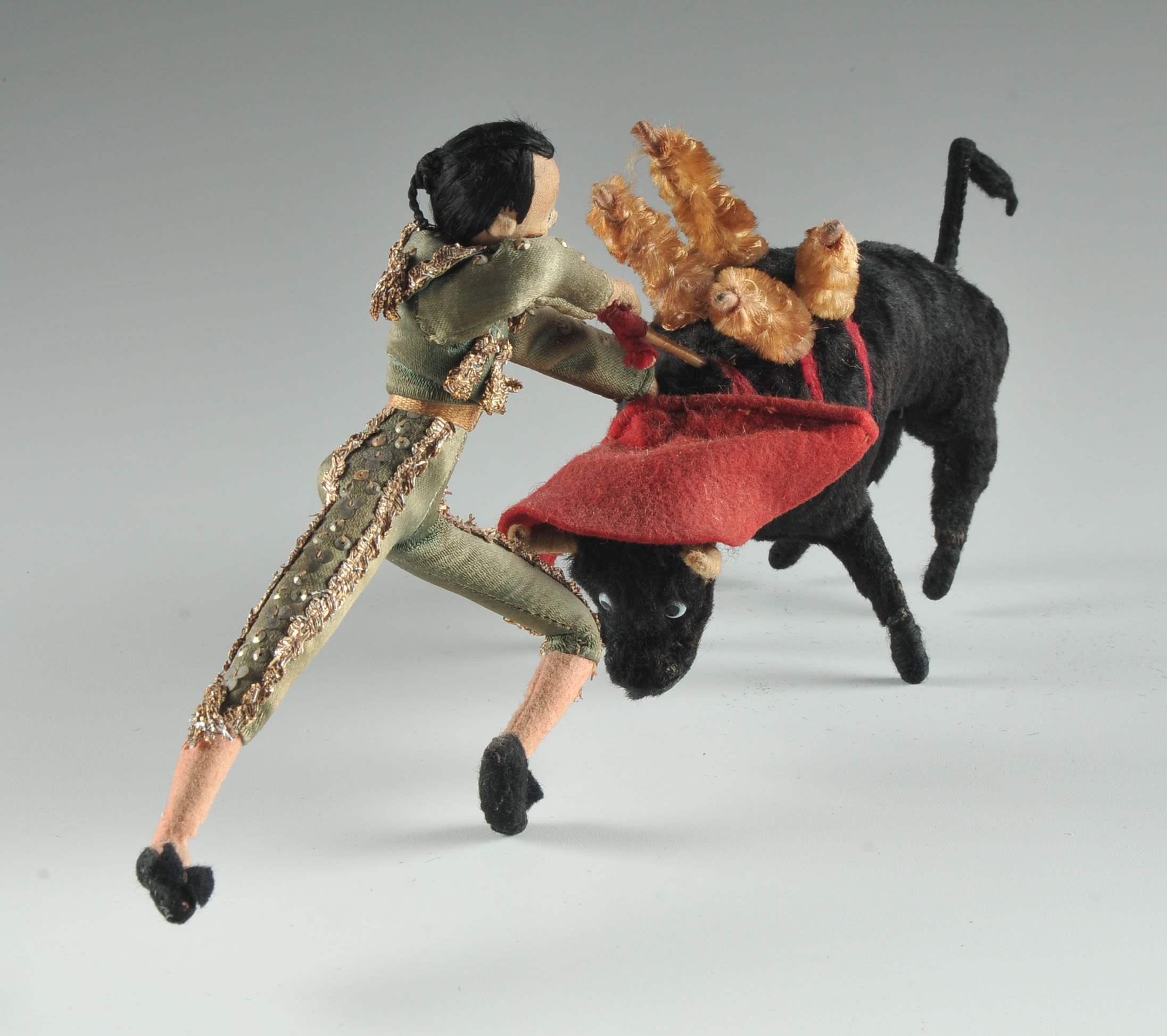 Mid Century Felt Matador Character Figure