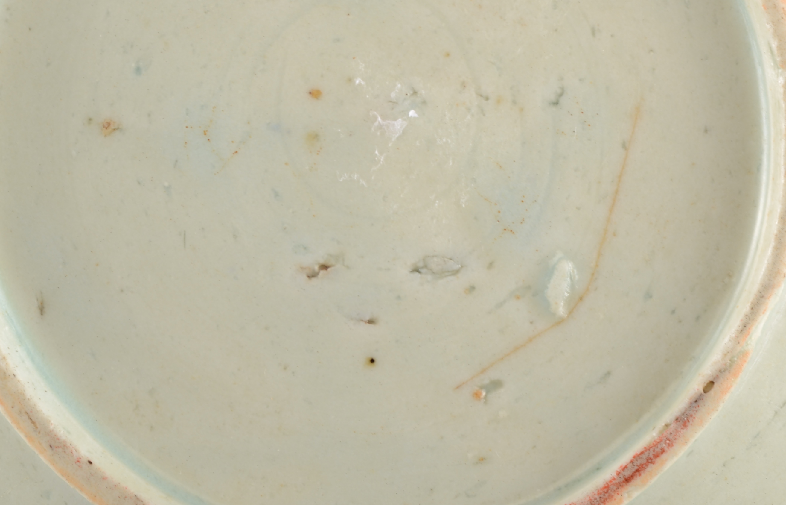 Antique Chinese Pottery Dish with Hand-Painted Blue Crab Motif